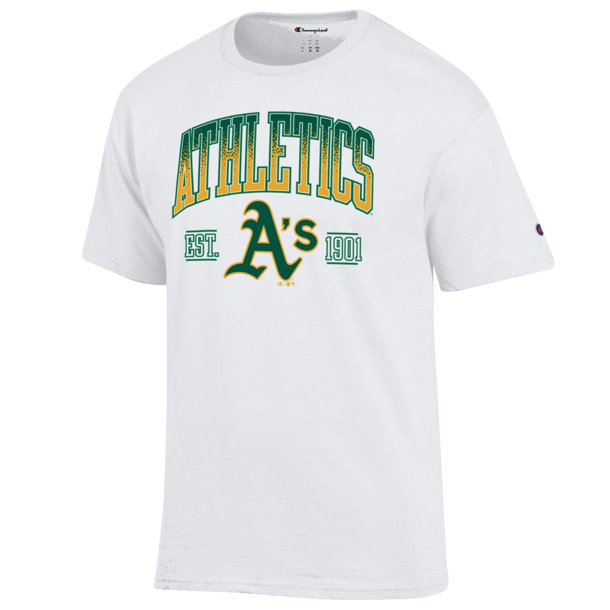 Men's Champion White Athletics Team Name T-Shirt