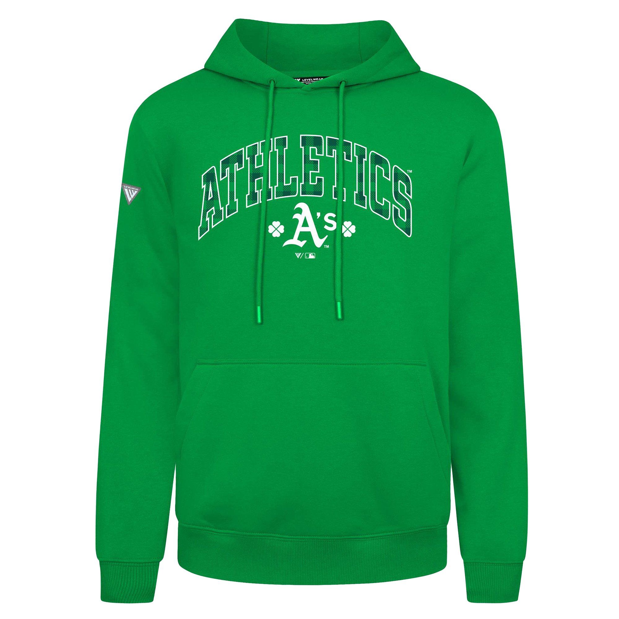 Men's Levelwear Athletics St. Patrick's Day Podium Plaid Pullover Hoodie
