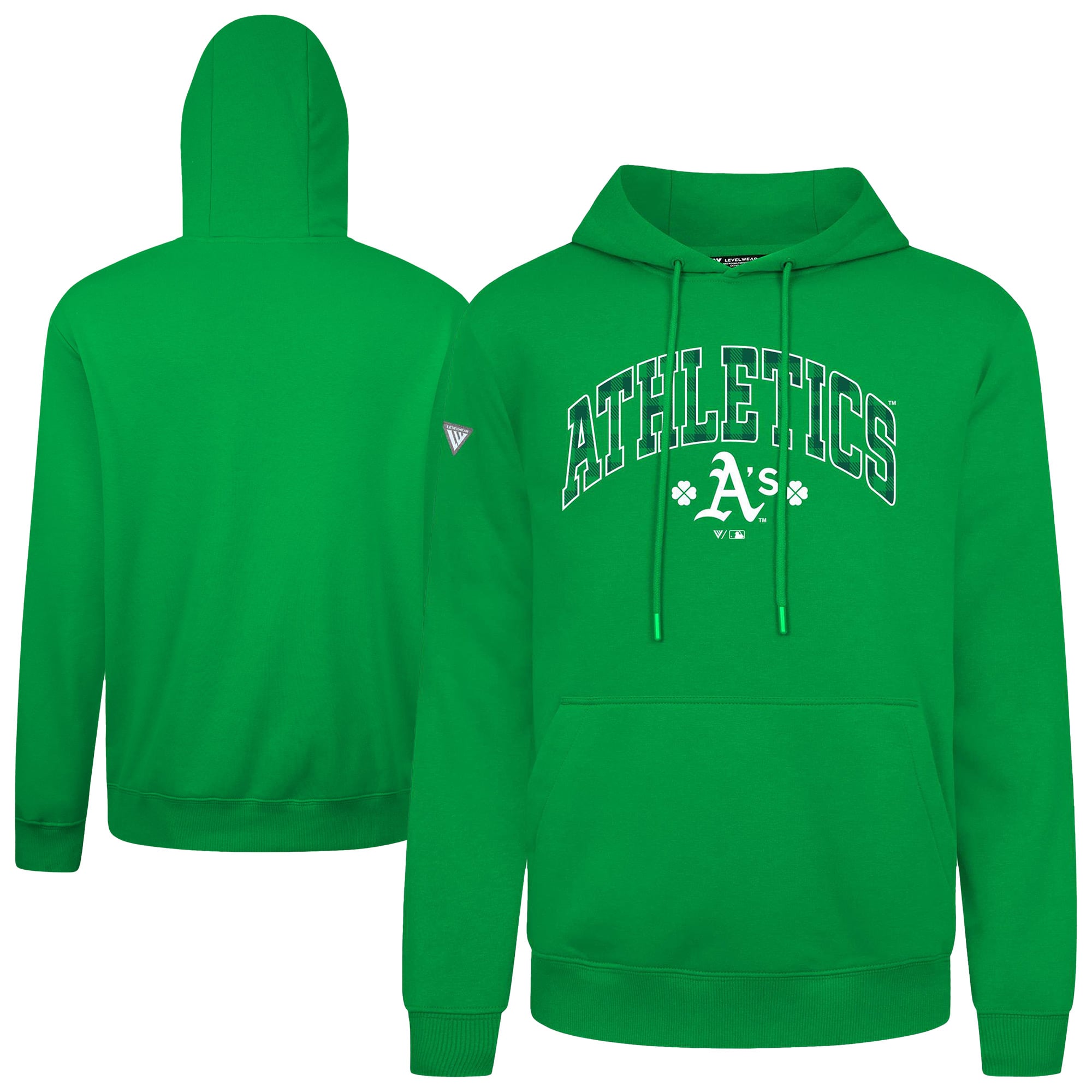 Men's Levelwear Athletics St. Patrick's Day Podium Plaid Pullover Hoodie