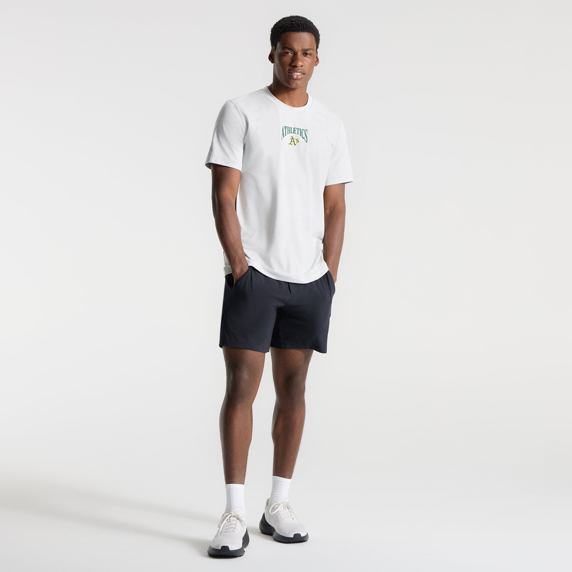 T-shirt en jersey doux argenté chiné pour homme de la marque lululemon Drop Athletics
