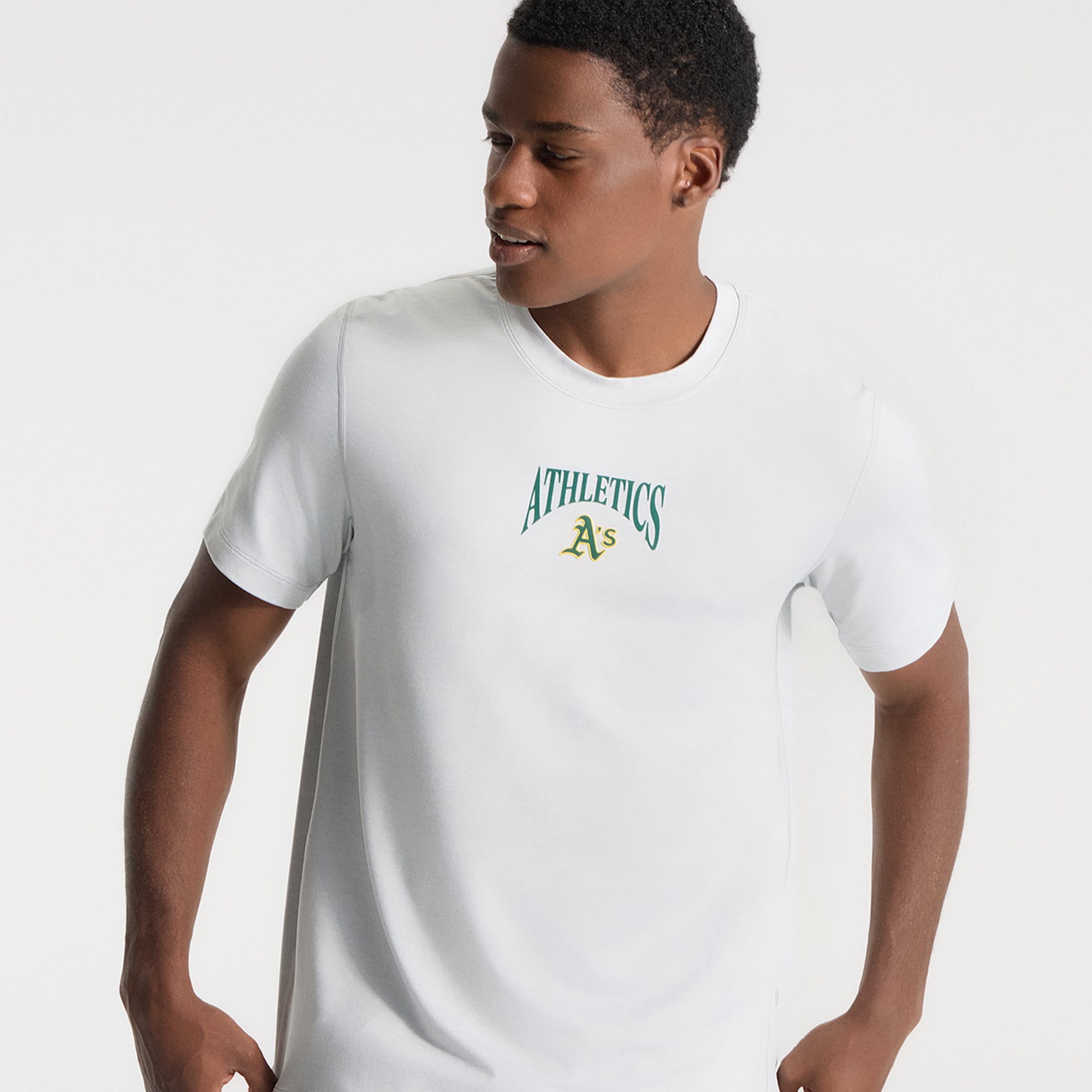 T-shirt en jersey doux argenté chiné pour homme de la marque lululemon Drop Athletics