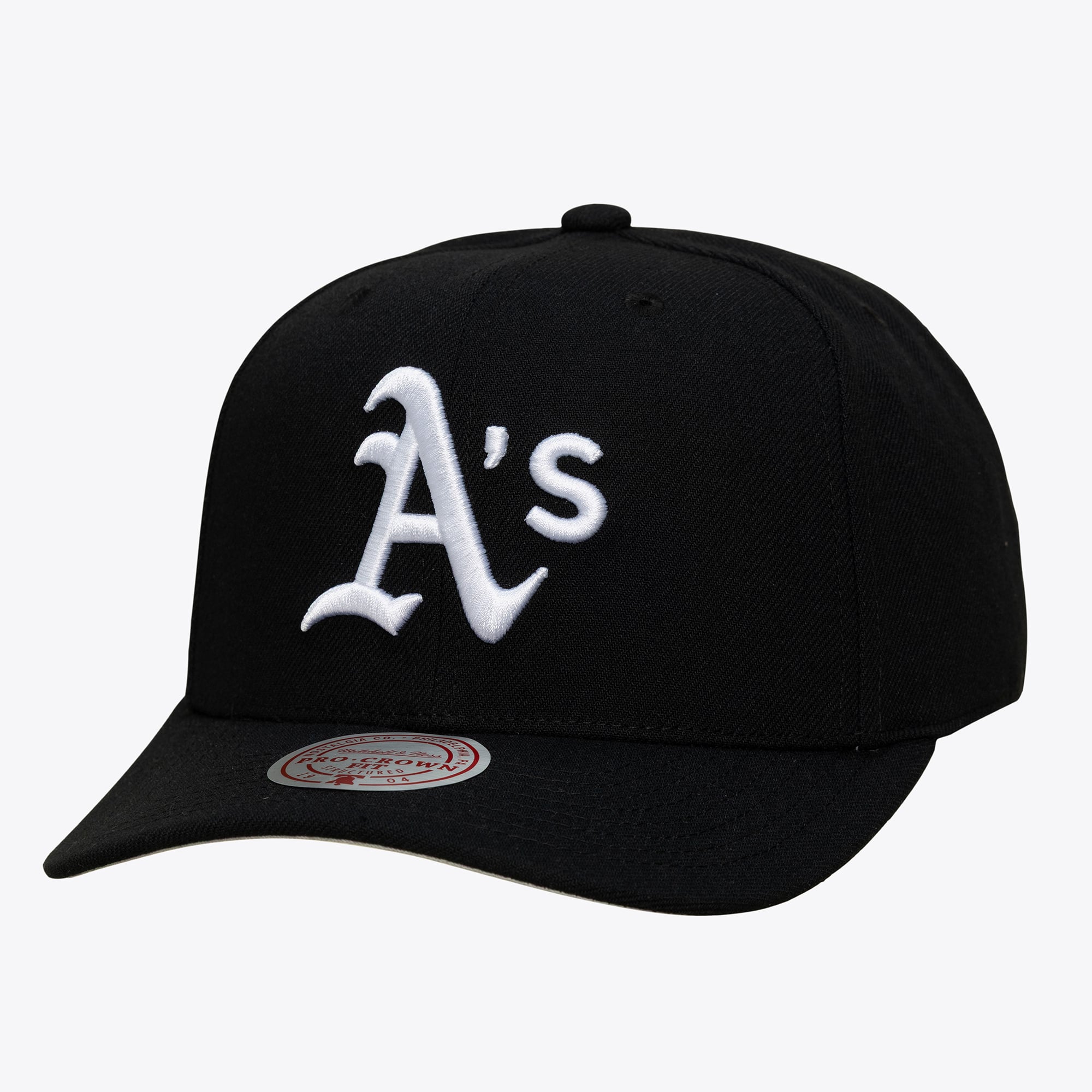 Casquette snapback Mitchell & Ness Black Athletics noire et blanche Pro Crown pour homme