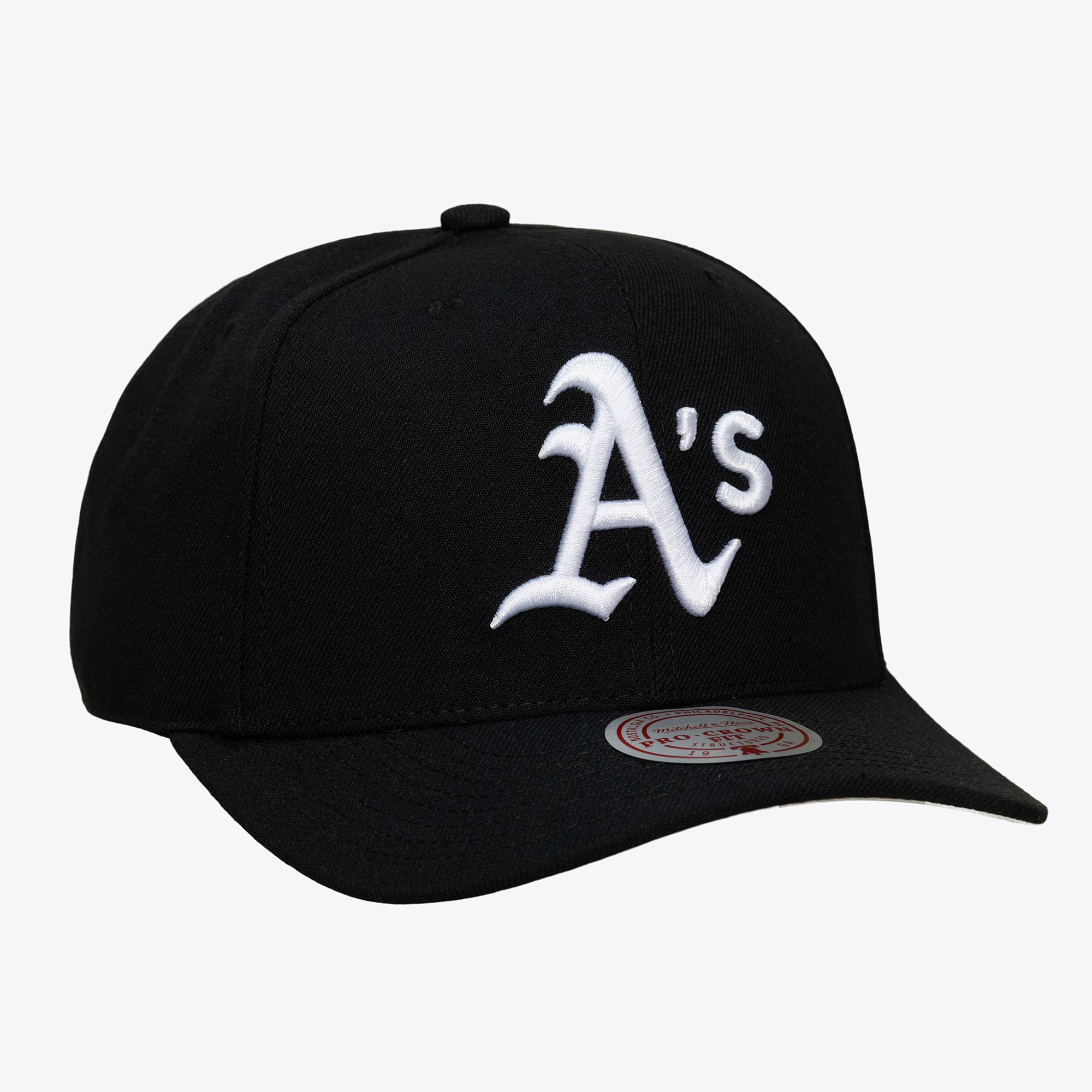 Casquette snapback Mitchell & Ness Black Athletics noire et blanche Pro Crown pour homme