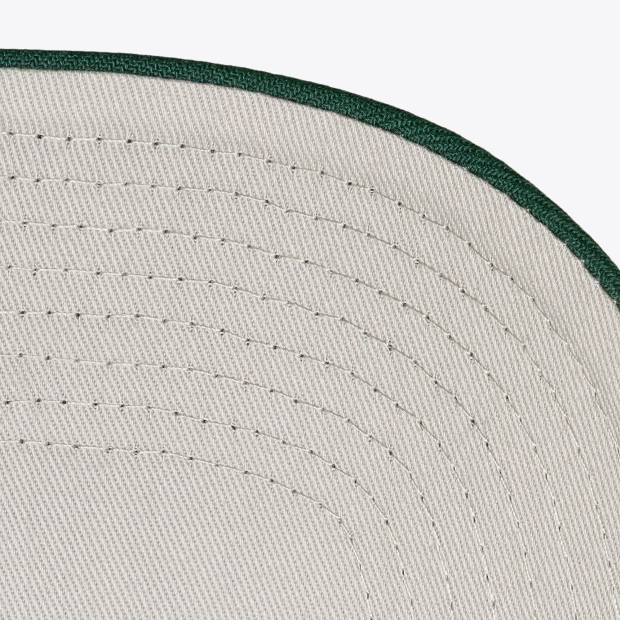 Men's Mitchell & Ness Cream/Green Athletics Flawless Stretch-Snapback Hat