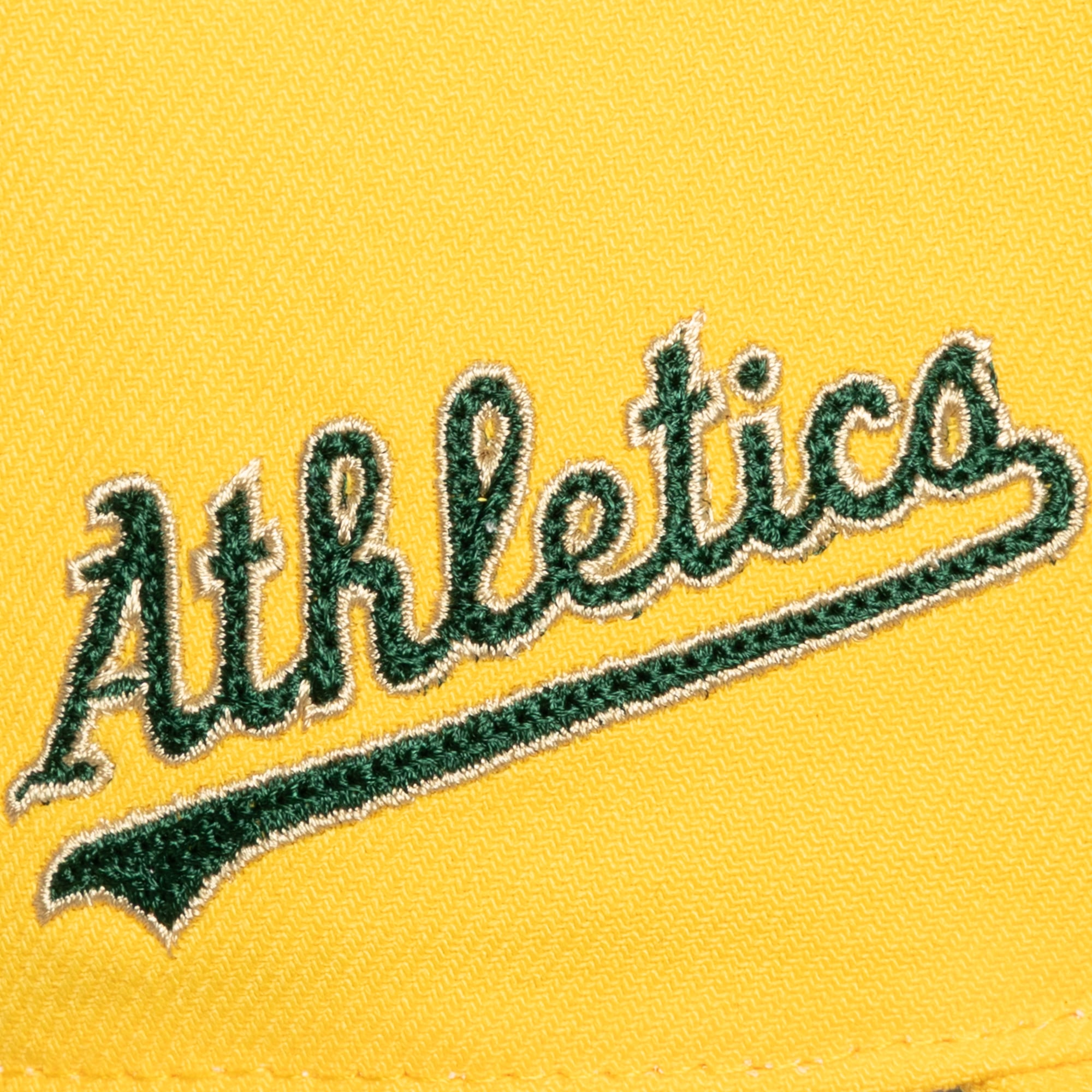 Men's Mitchell & Ness Gold Athletics Secondary Pro Snapback Hat