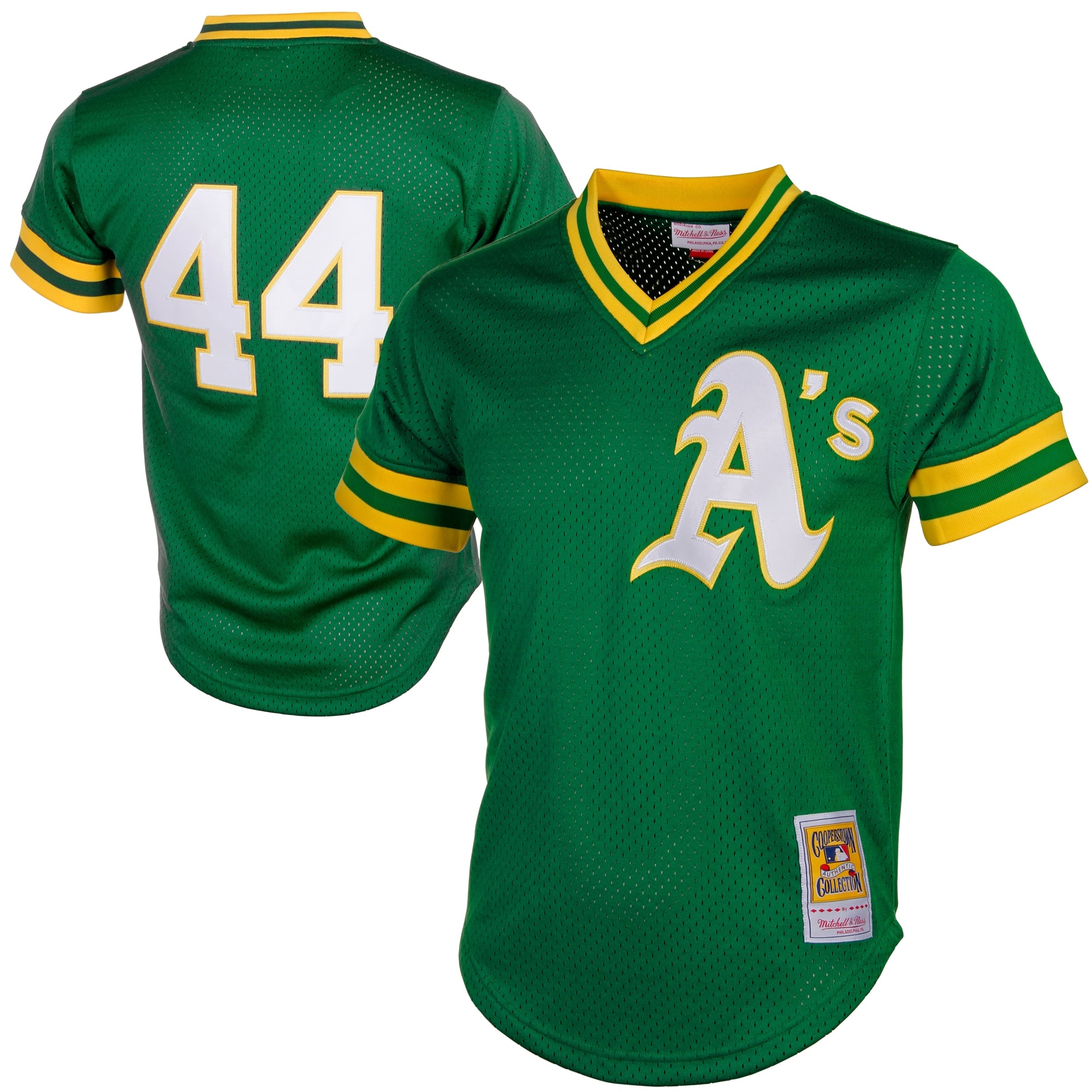 ウェア Mens mitchell ness reggie jacksonavy Men's Mitchell & Ness Reggie Jackson Green Athletics Authentic
