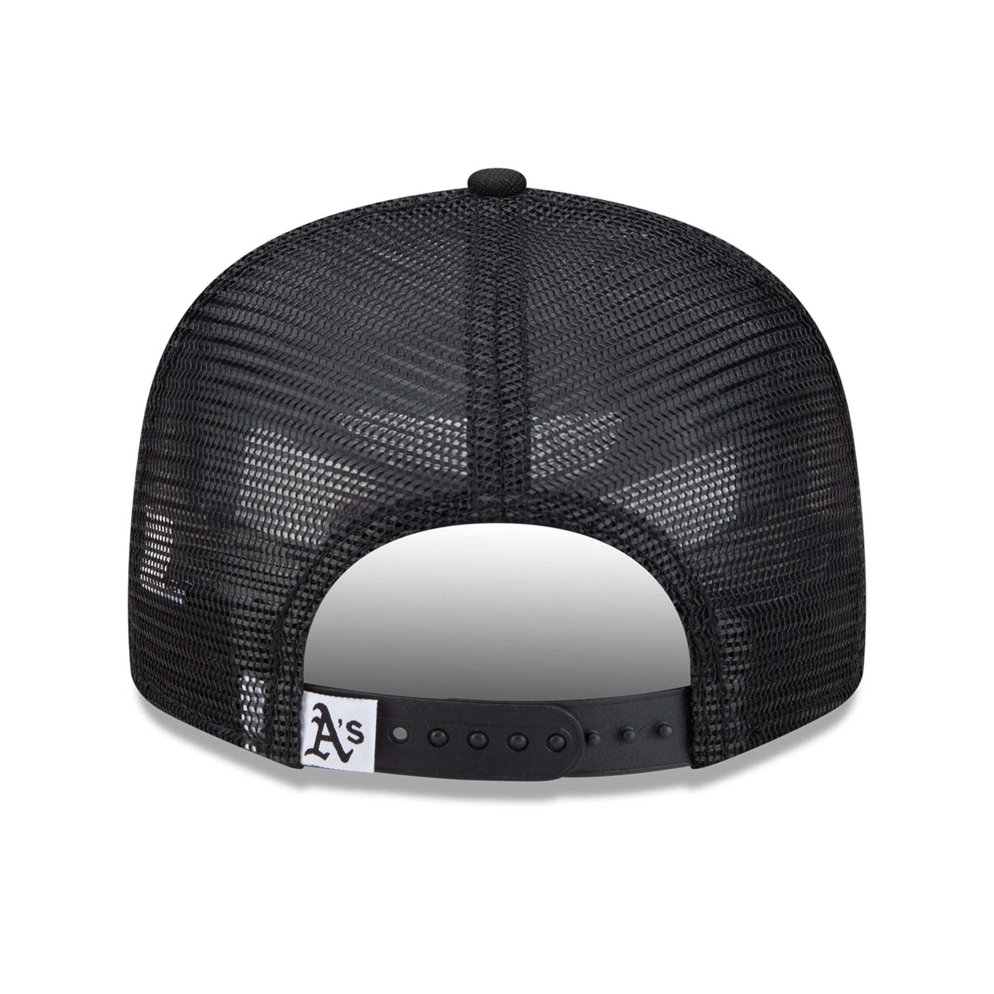 Men's New Era Black Athletics 9FIFTY Adjustable Trucker Hat