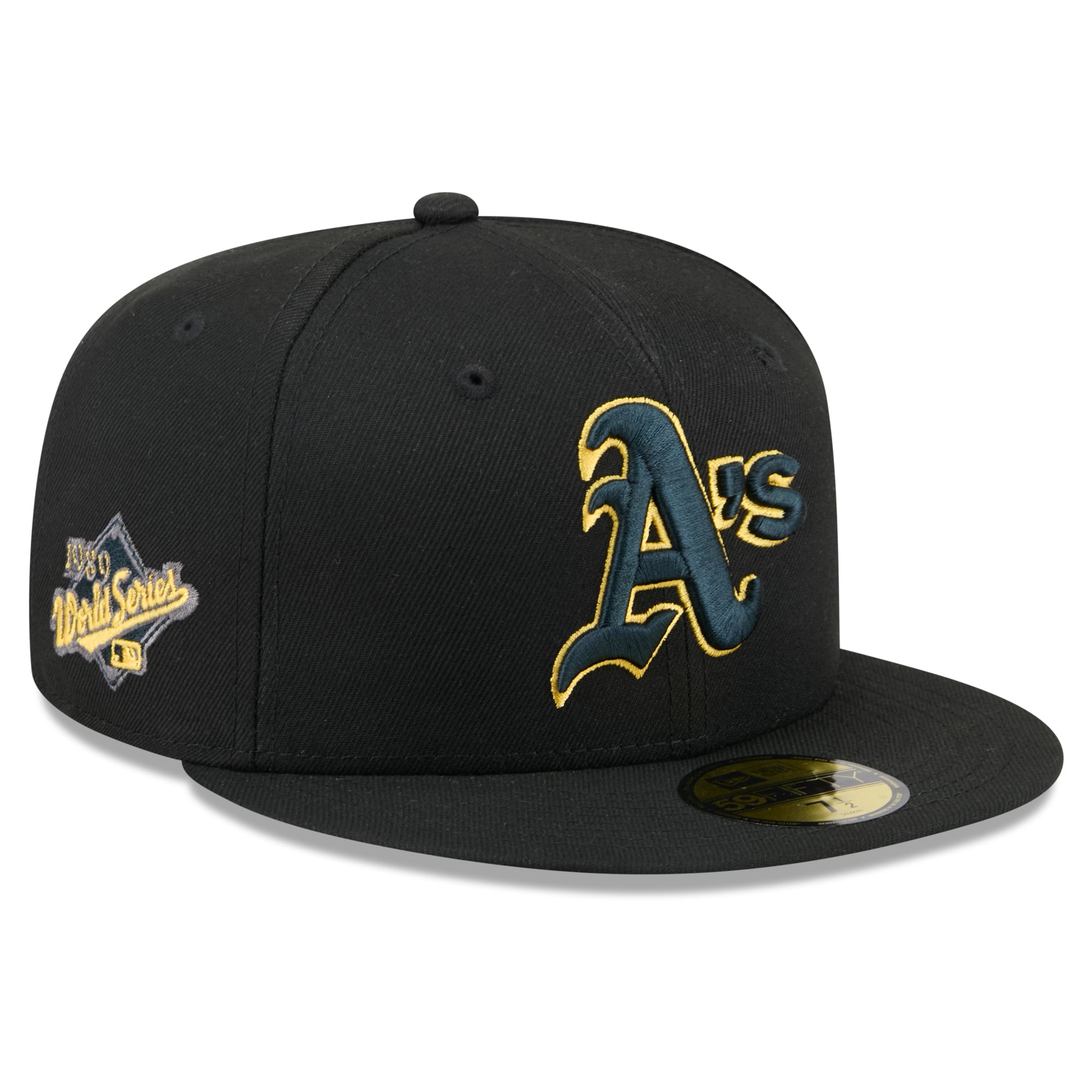 Casquette ajustée New Era Athletics Color Pop 59FIFTY pour homme, noire