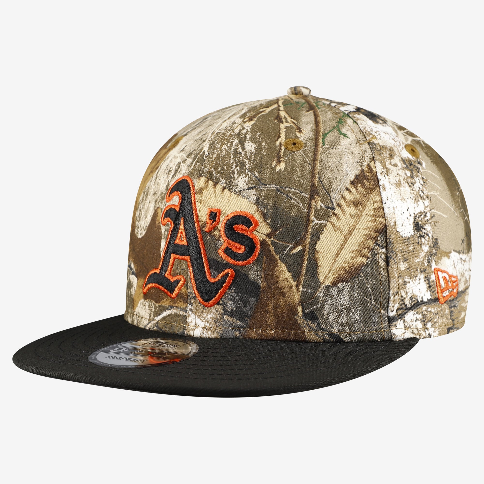 Casquette snapback New Era Camo Athletics Realtree Orange Pop 9FIFTY pour homme