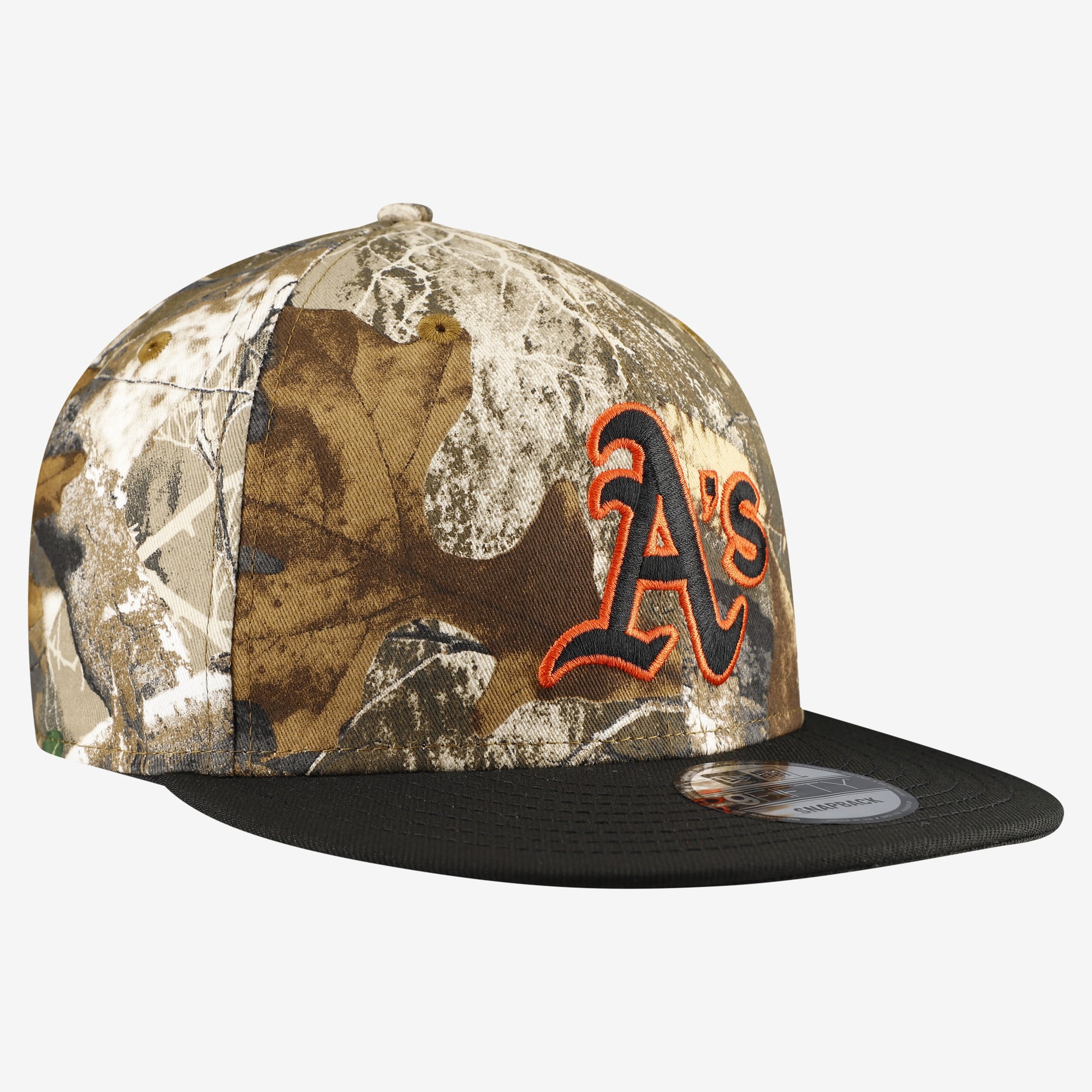 Casquette snapback New Era Camo Athletics Realtree Orange Pop 9FIFTY pour homme
