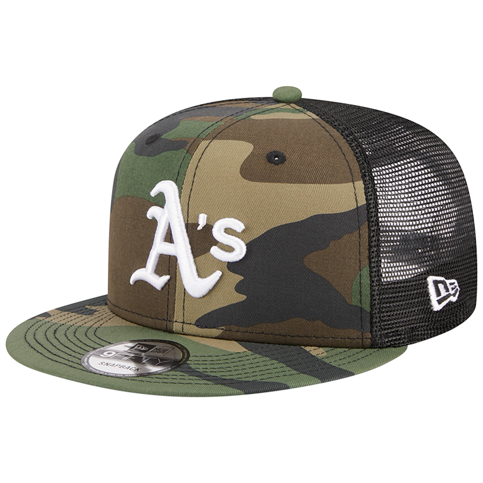 Casquette à visière plate Camo Athletics Woodland Camo Trucker 9FIFTY de New Era pour homme