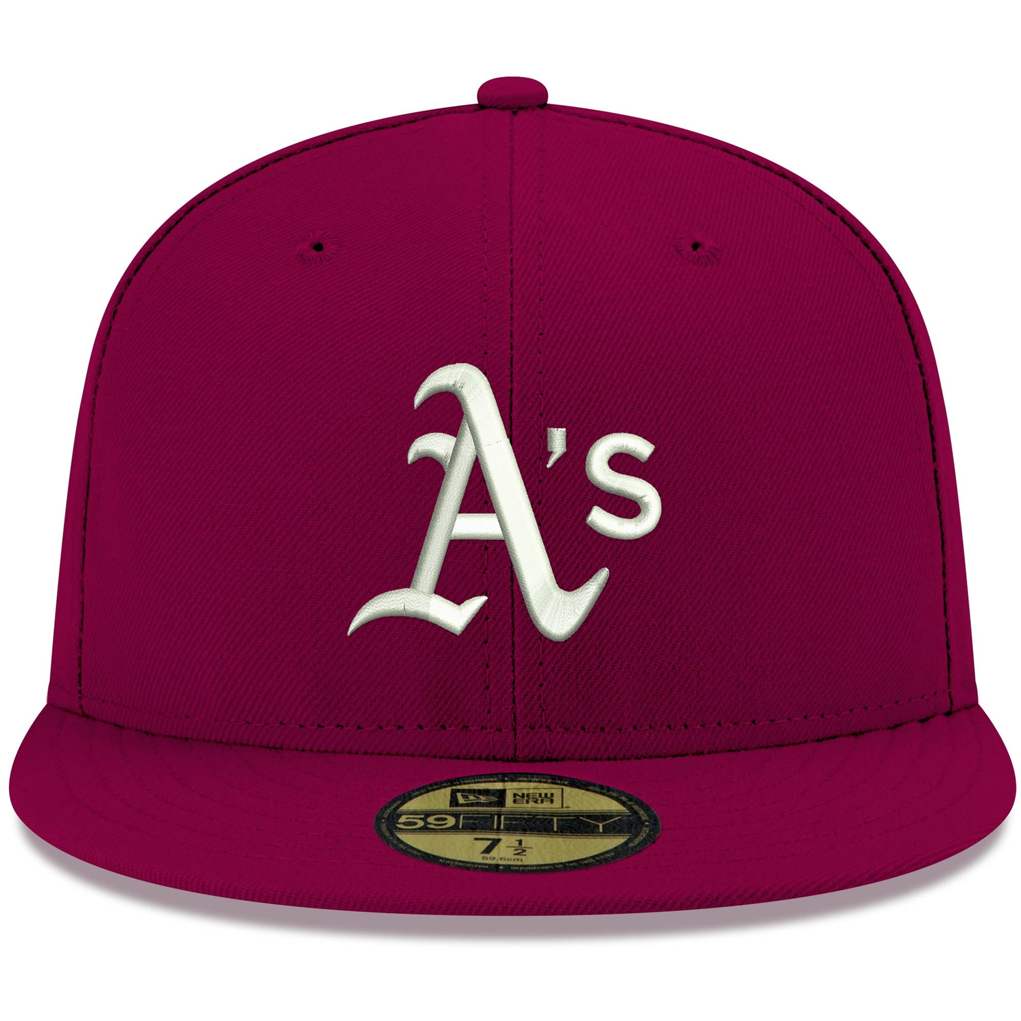 Men's New Era Red Athletics White Logo 59FIFTY Fitted Hat