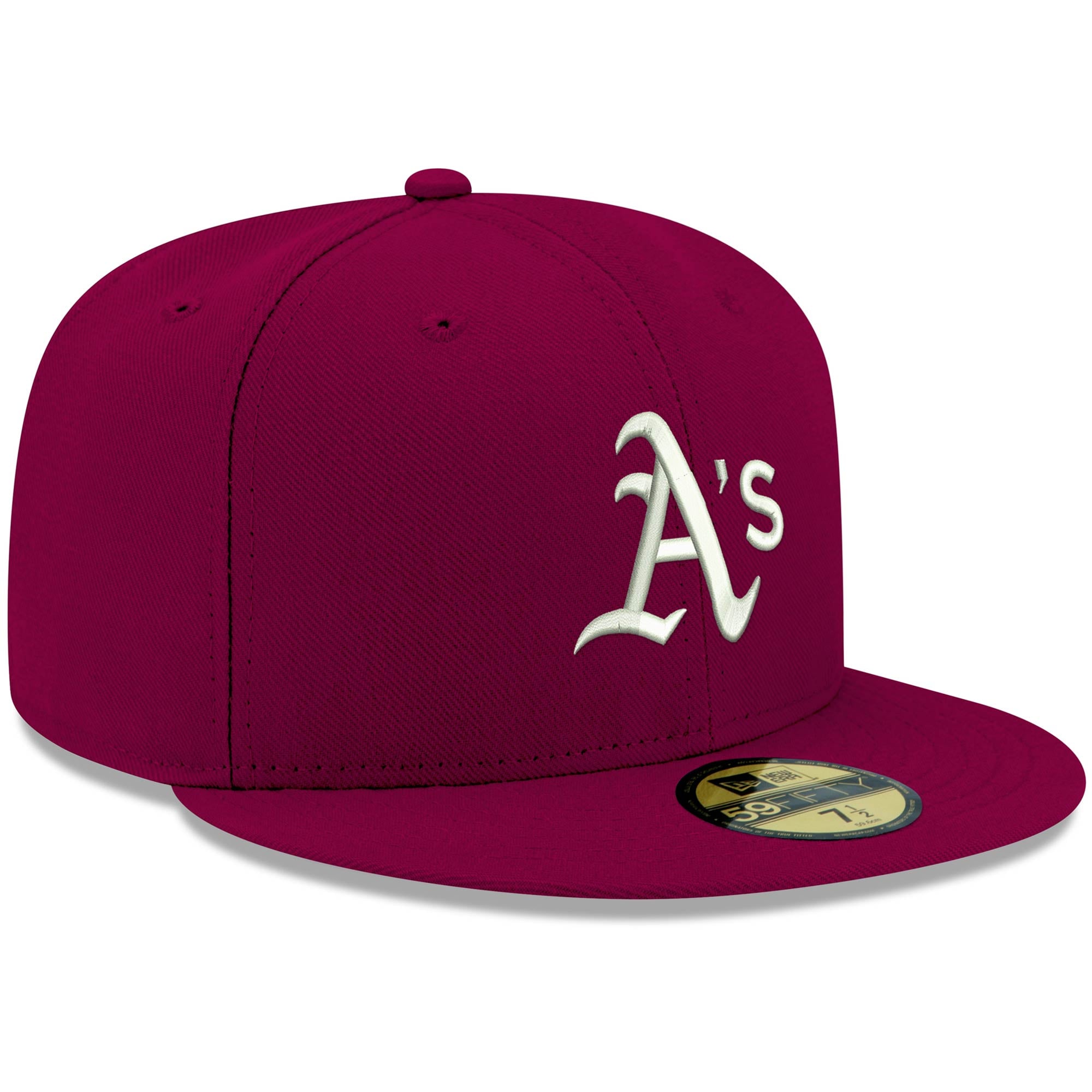 Men's New Era Red Athletics White Logo 59FIFTY Fitted Hat