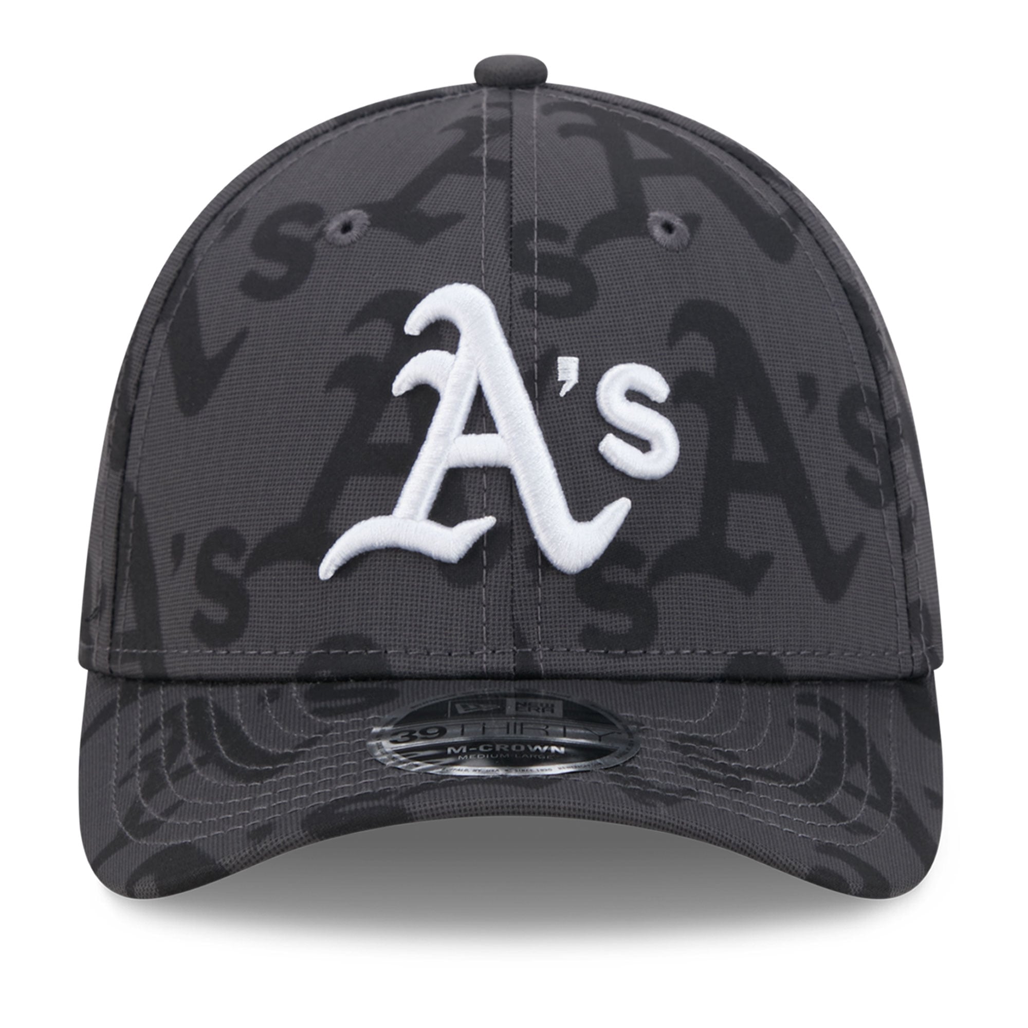 Casquette New Era Athletics Halftone 39THIRTY Flex pour homme, grise