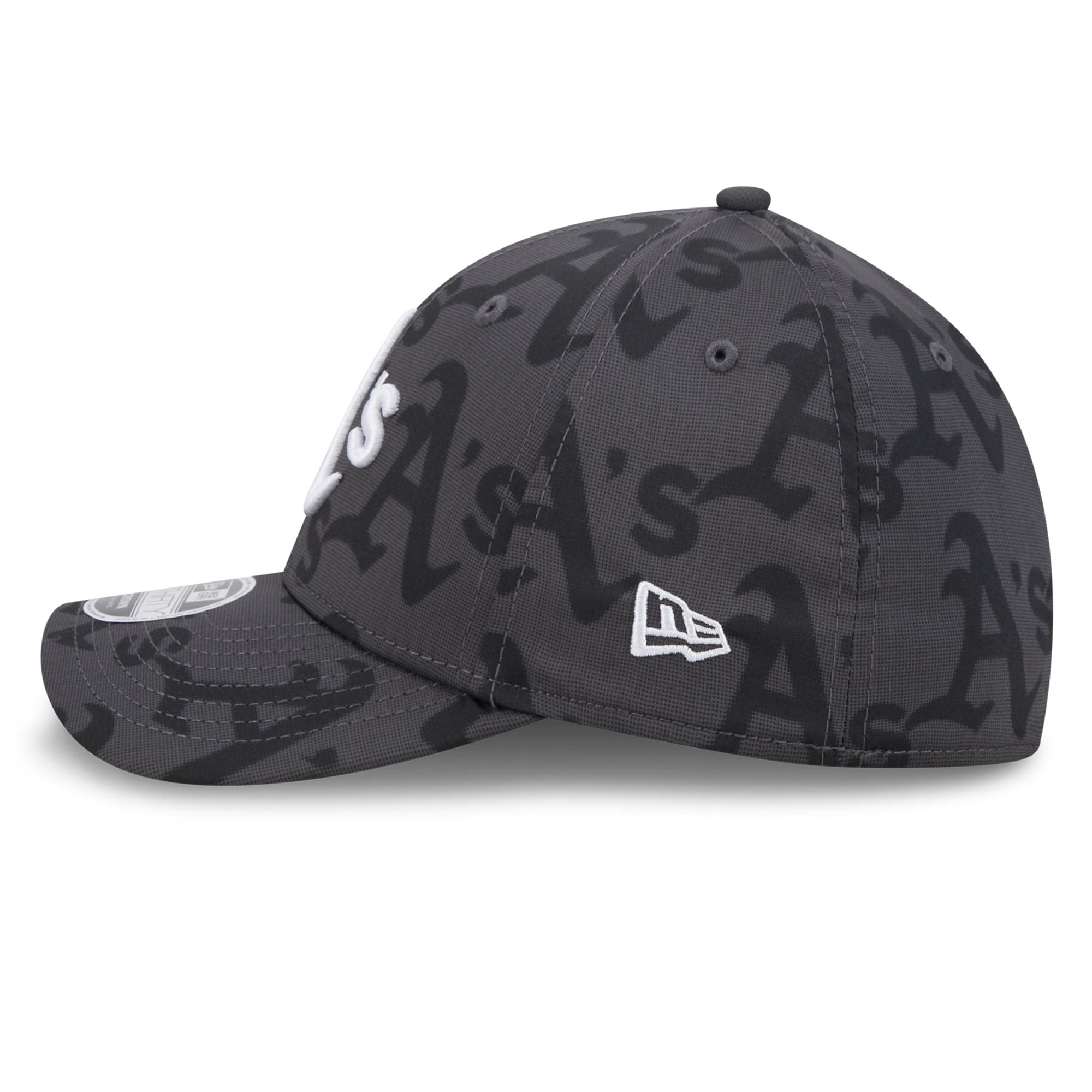 Casquette New Era Athletics Halftone 39THIRTY Flex pour homme, grise