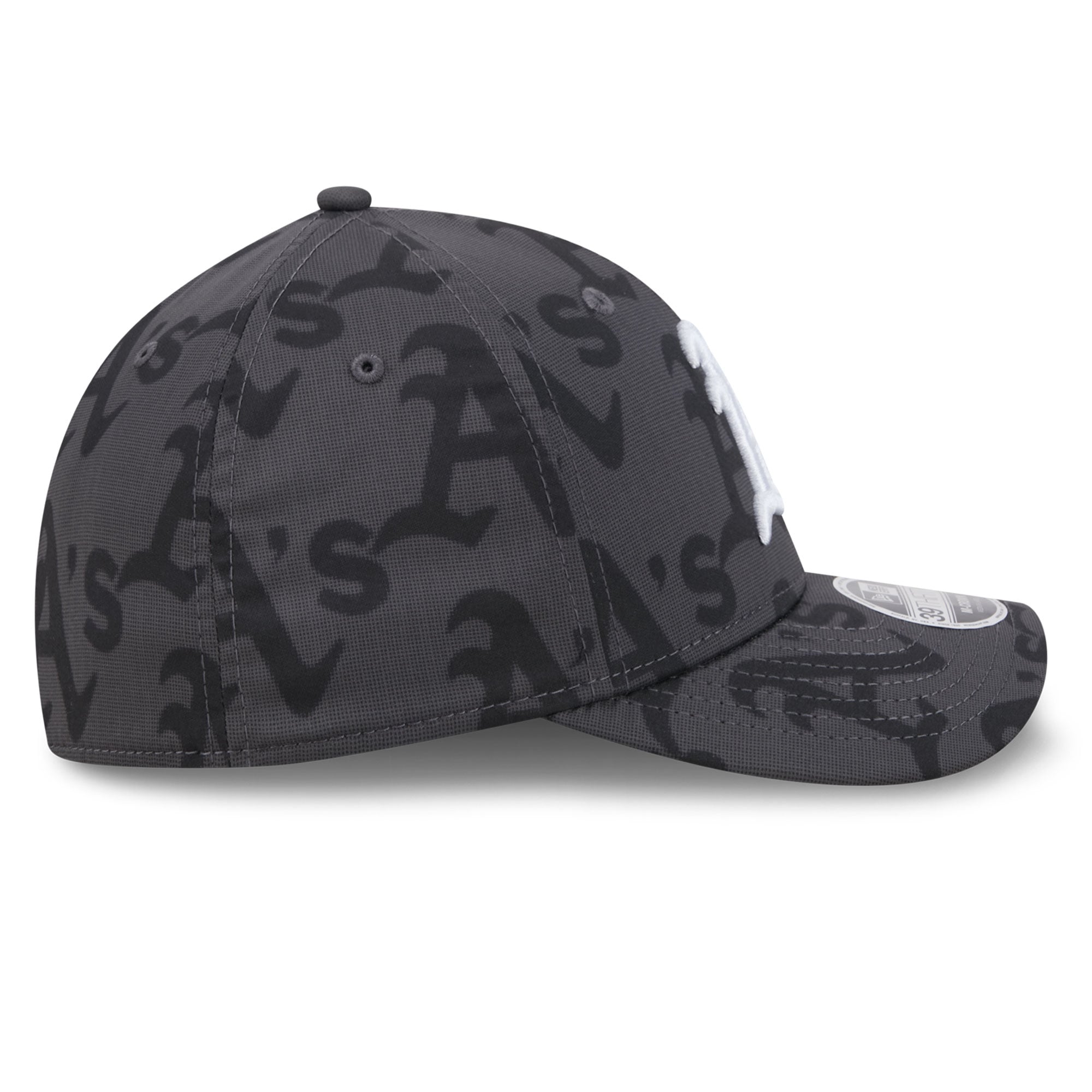 Casquette New Era Athletics Halftone 39THIRTY Flex pour homme, grise