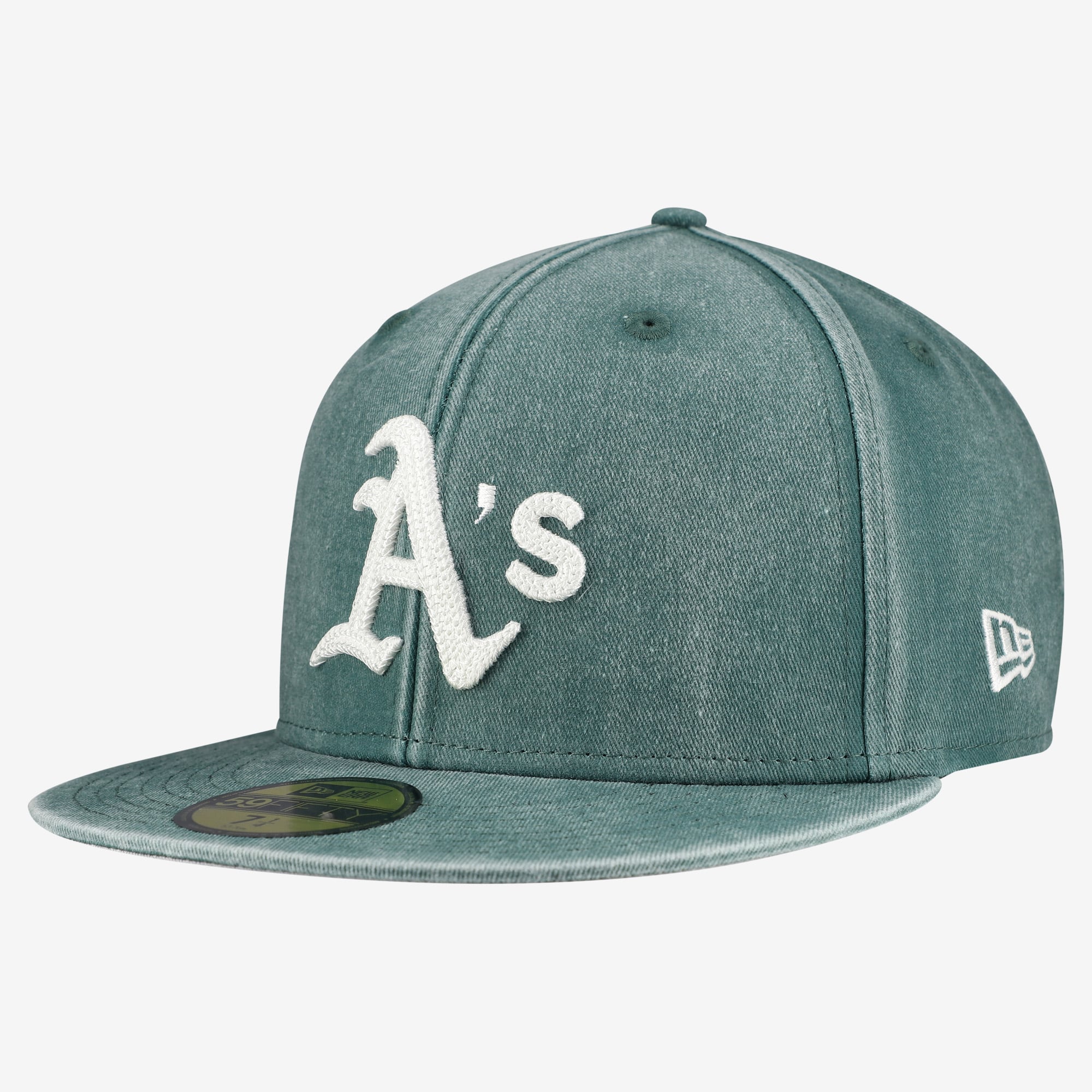 Men's New Era  Green Athletics Washed 59FIFTY Fitted Hat
