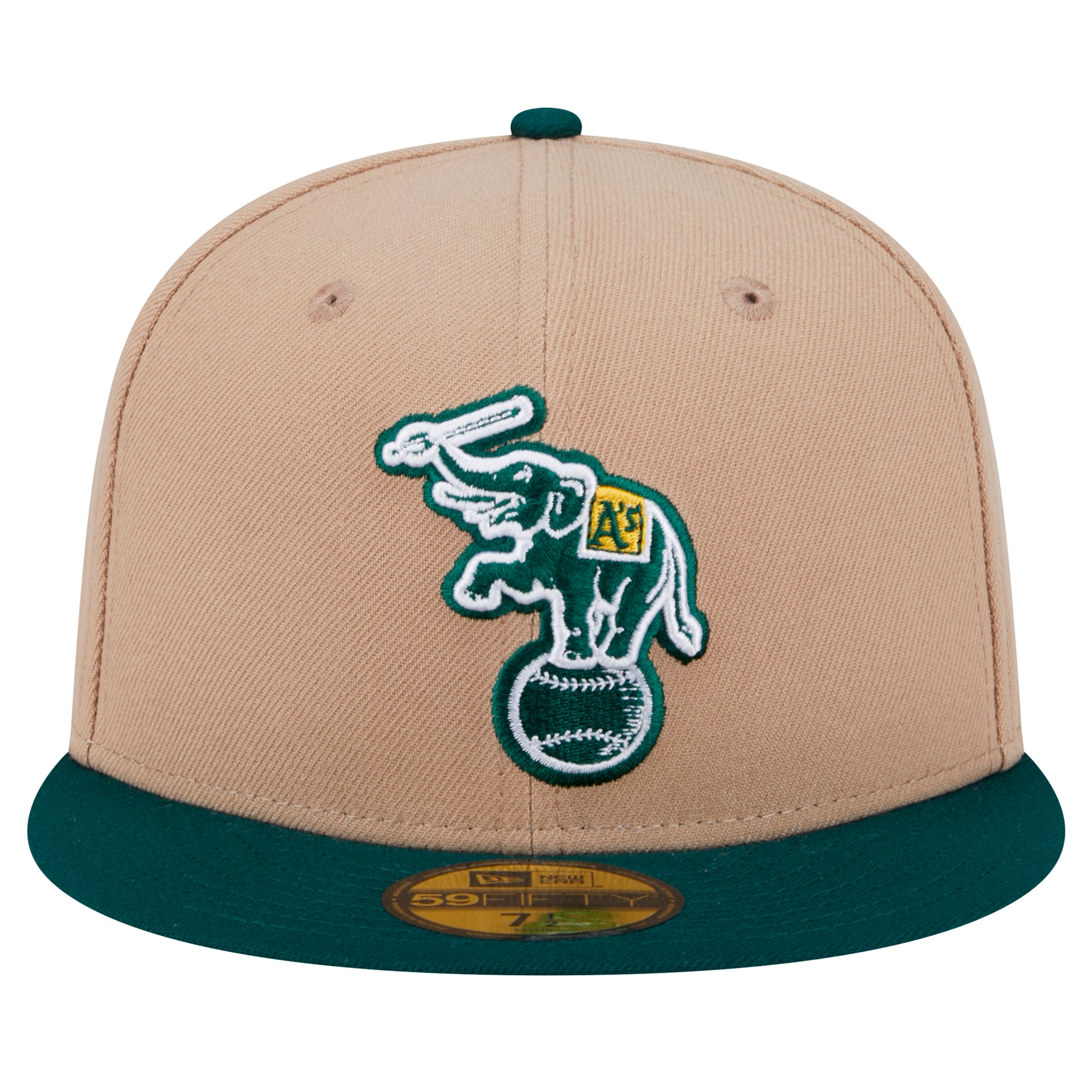 Casquette ajustée Athletics 59FIFTY kaki New Era pour homme