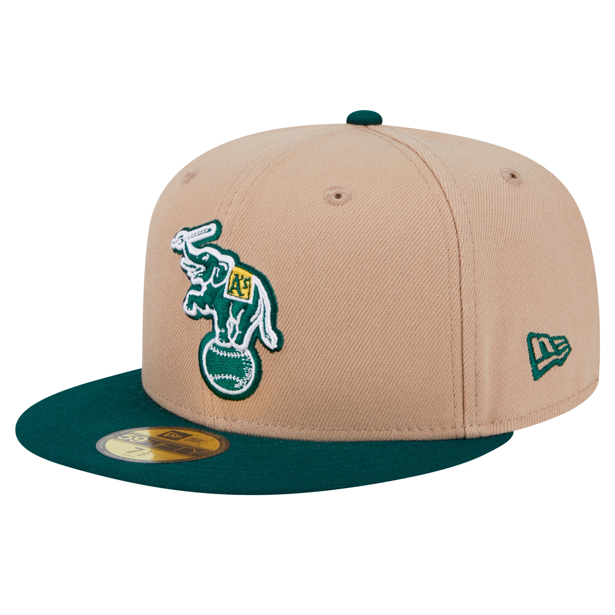 Casquette ajustée Athletics 59FIFTY kaki New Era pour homme