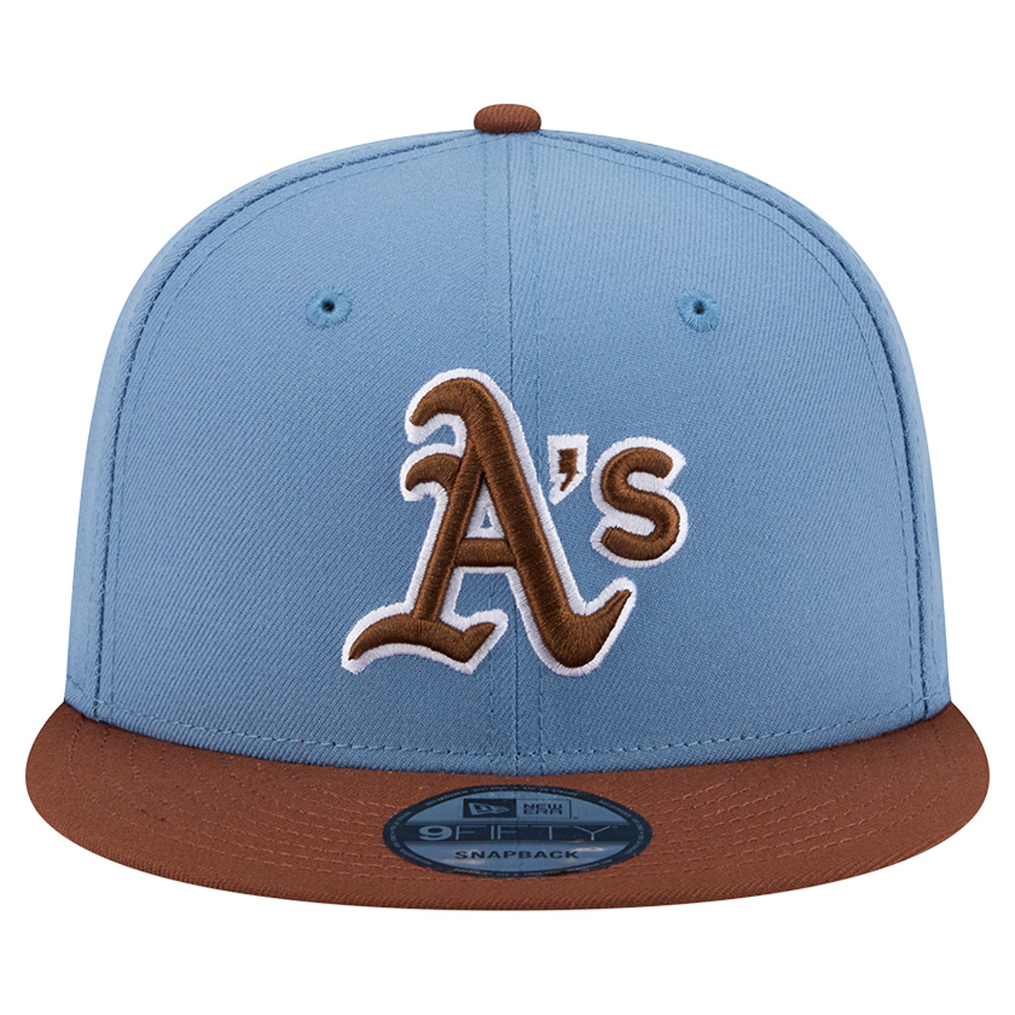 Casquette snapback New Era 9FIFTY pour homme, coloris bleu clair/marron