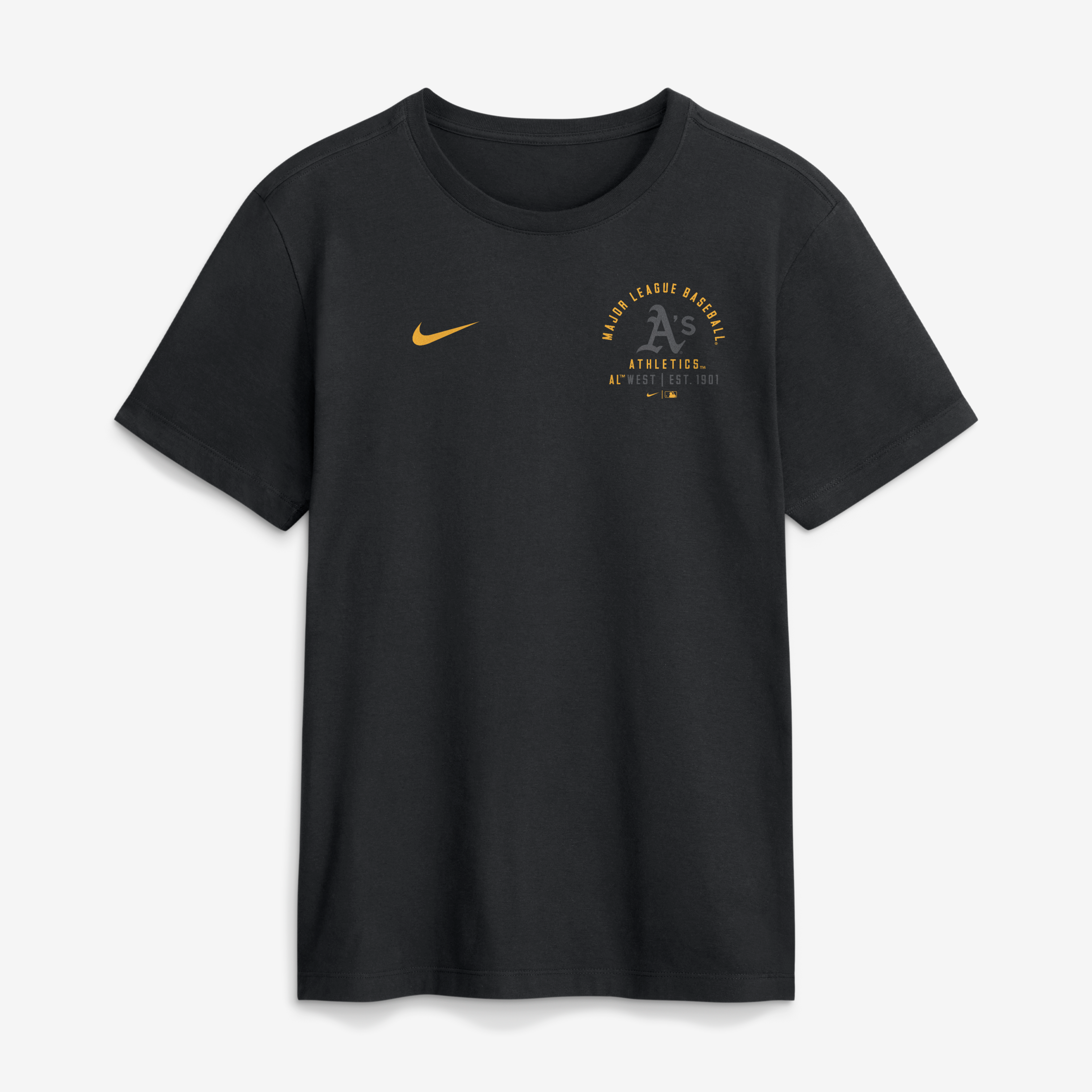 T-shirt Nike Athletics noir à logo divisé pour homme