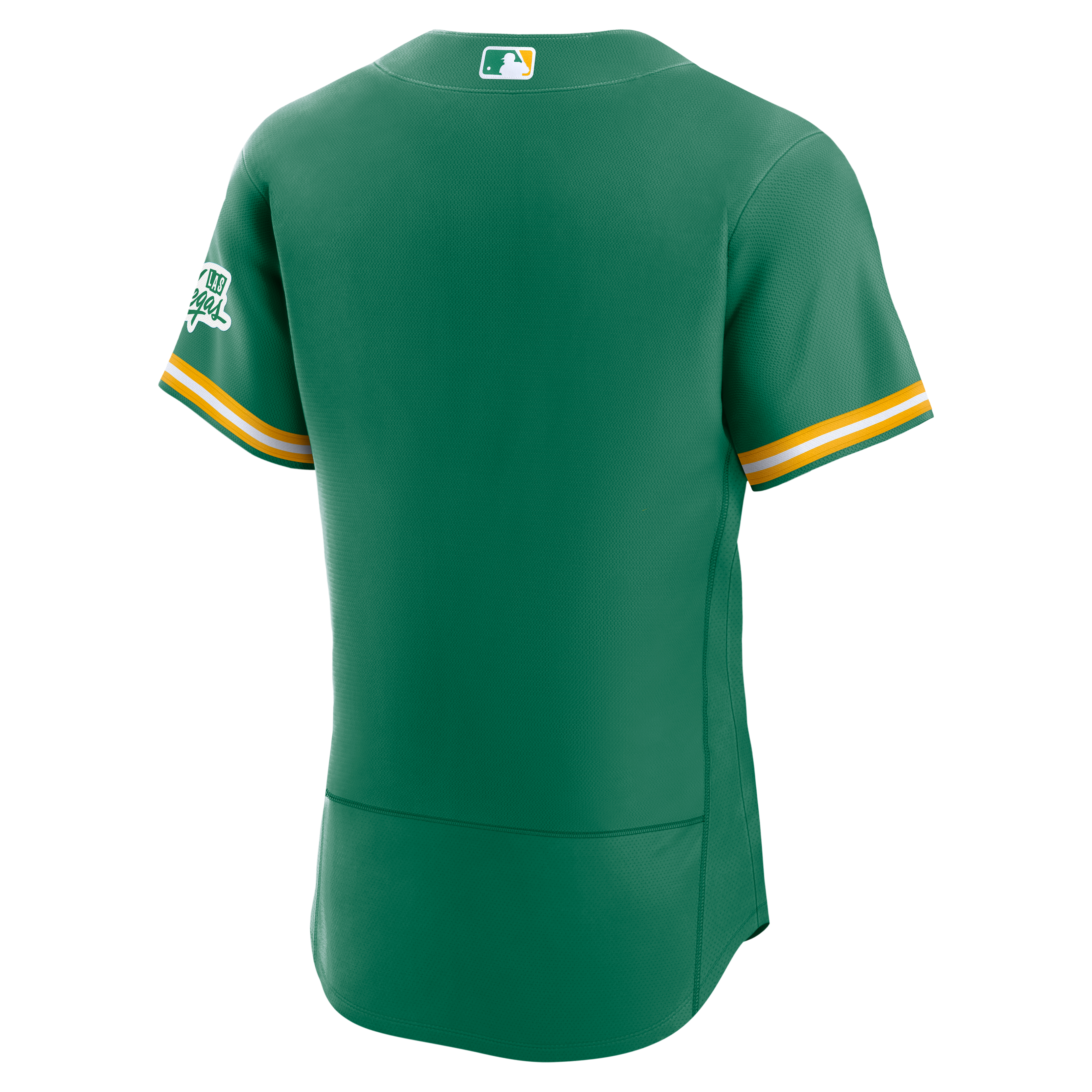 Maillot authentique Nike Athletics vert pour homme avec écusson de sponsor alternatif