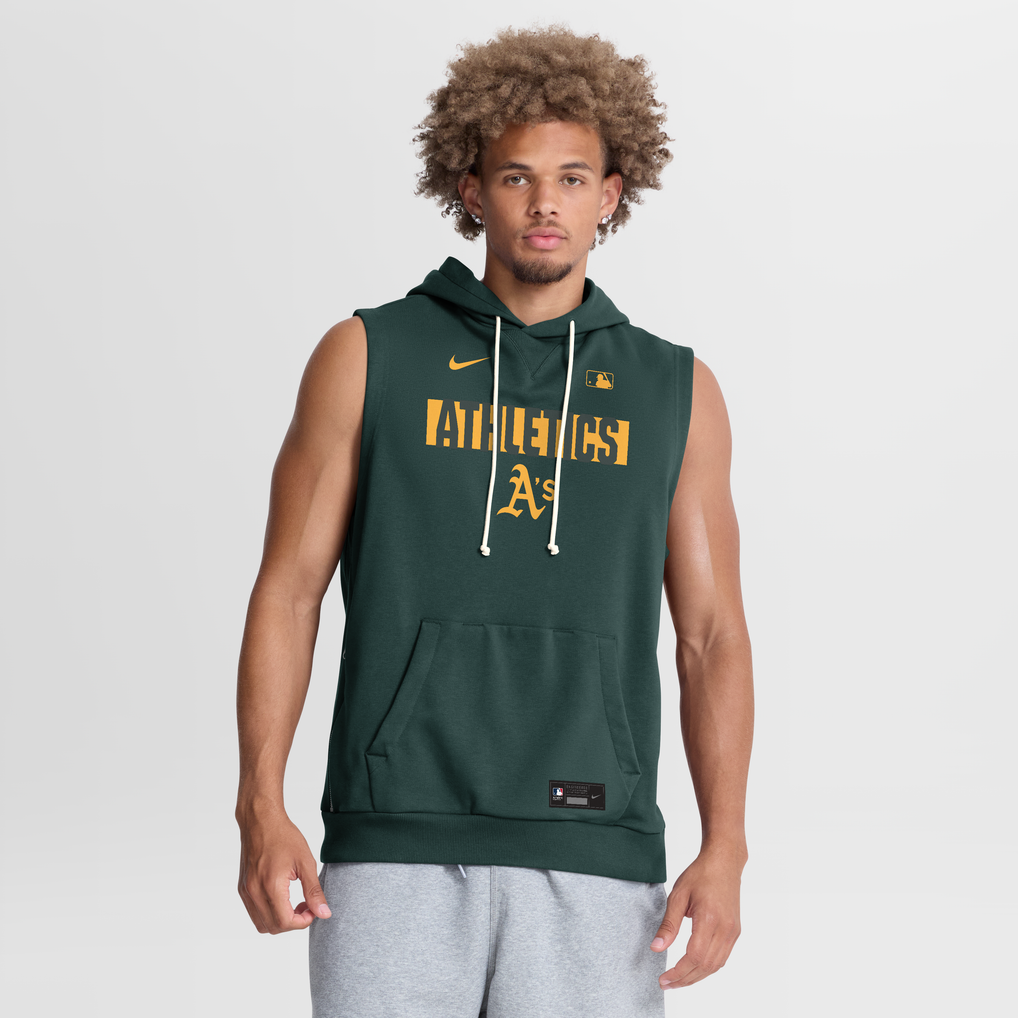 Athletics Nike Authentic Collection Standard Issue Dri-FIT Sleeveless Hoodie - Green