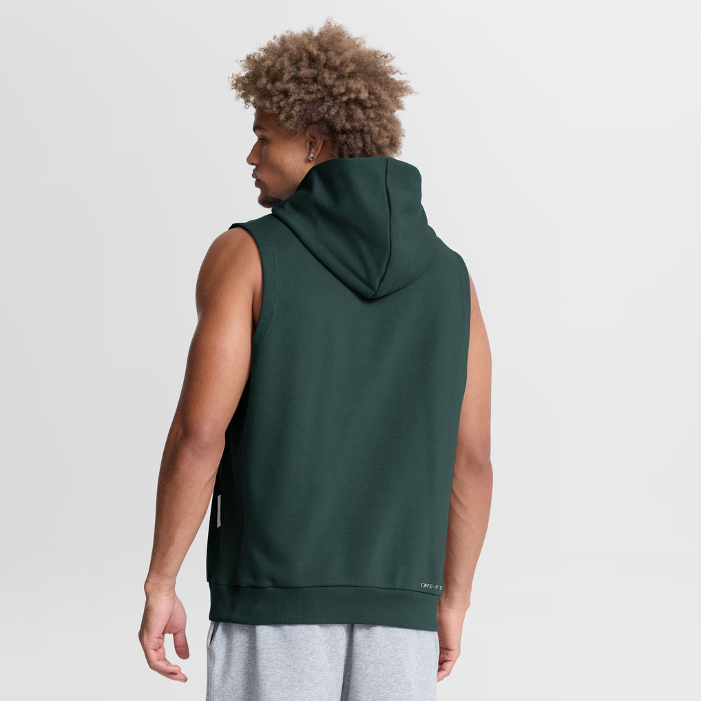 Athletics Nike Authentic Collection Standard Issue Dri-FIT Sleeveless Hoodie - Green