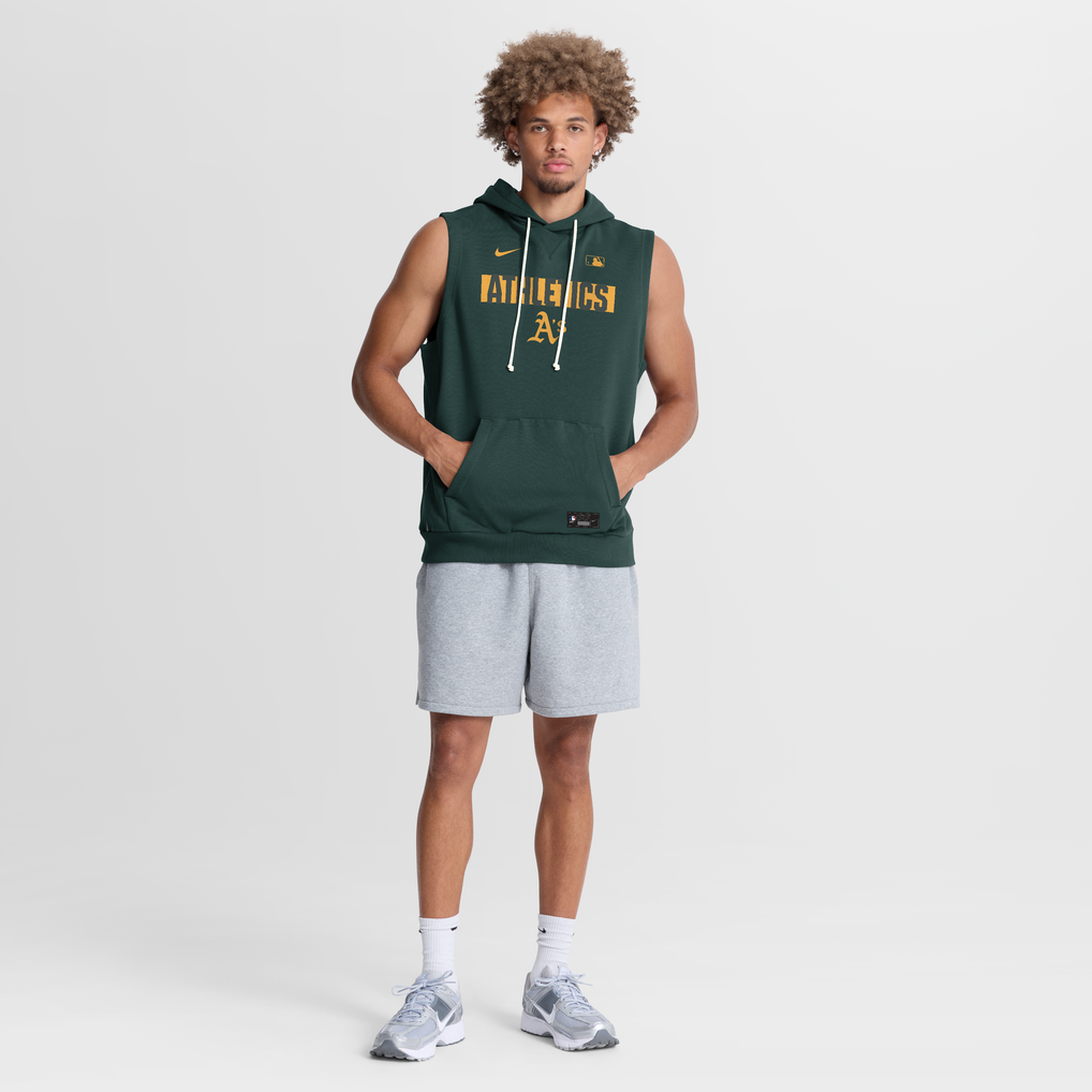 Athletics Nike Authentic Collection Standard Issue Dri-FIT Sleeveless Hoodie - Green