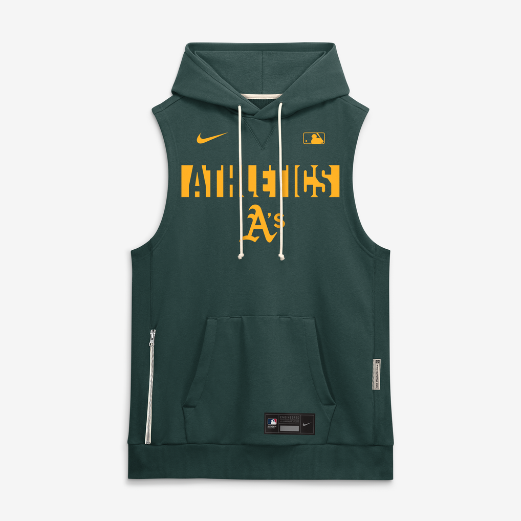 Athletics Nike Authentic Collection Standard Issue Dri-FIT Sleeveless Hoodie - Green
