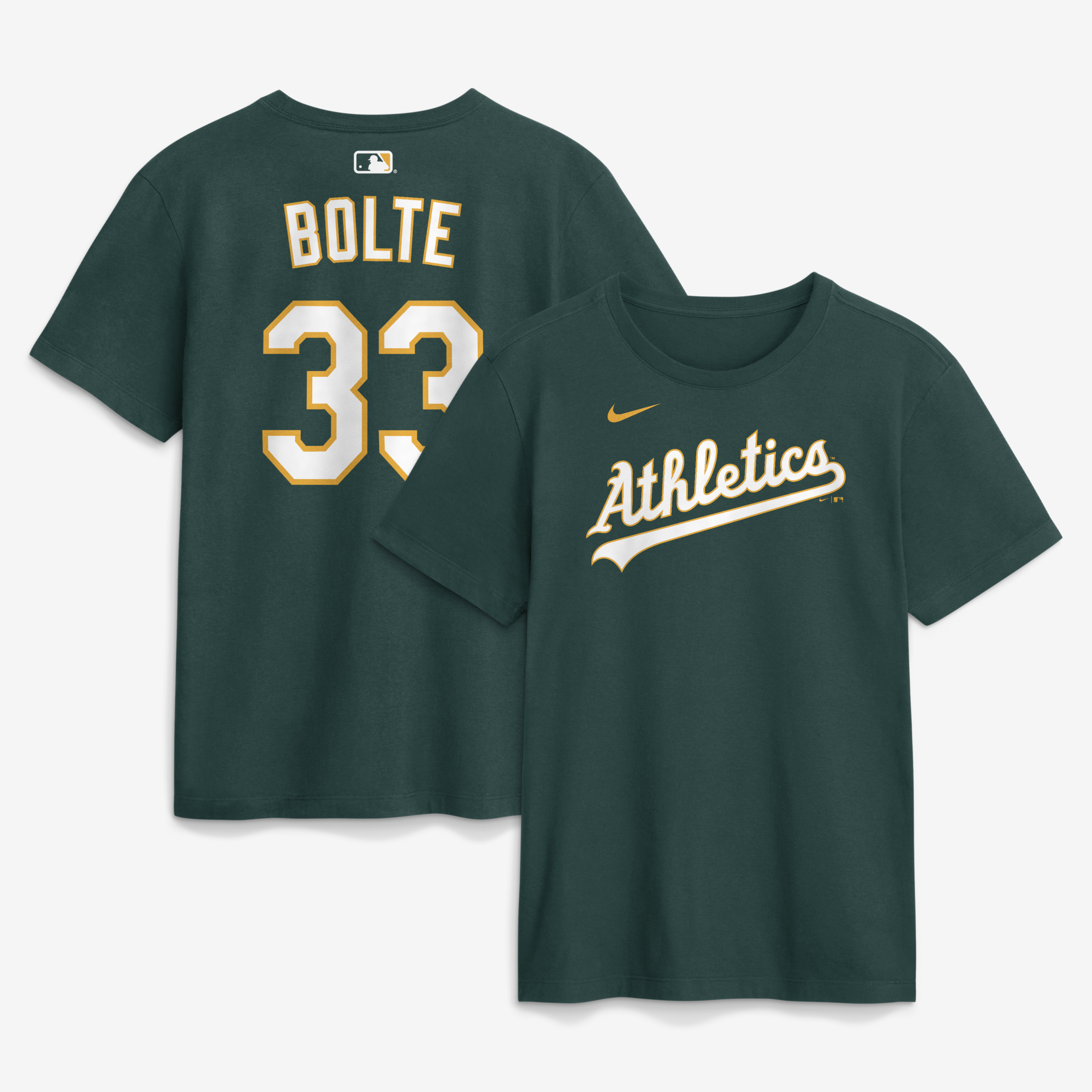 T-shirt domicile Nike Henry Bolte Athletics vert pour homme, nom et numéro