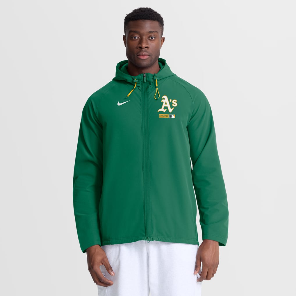 Athletics Nike Authentic Collection Raglan Therma-FIT Full-Zip Hooded Jacket - Kelly Green