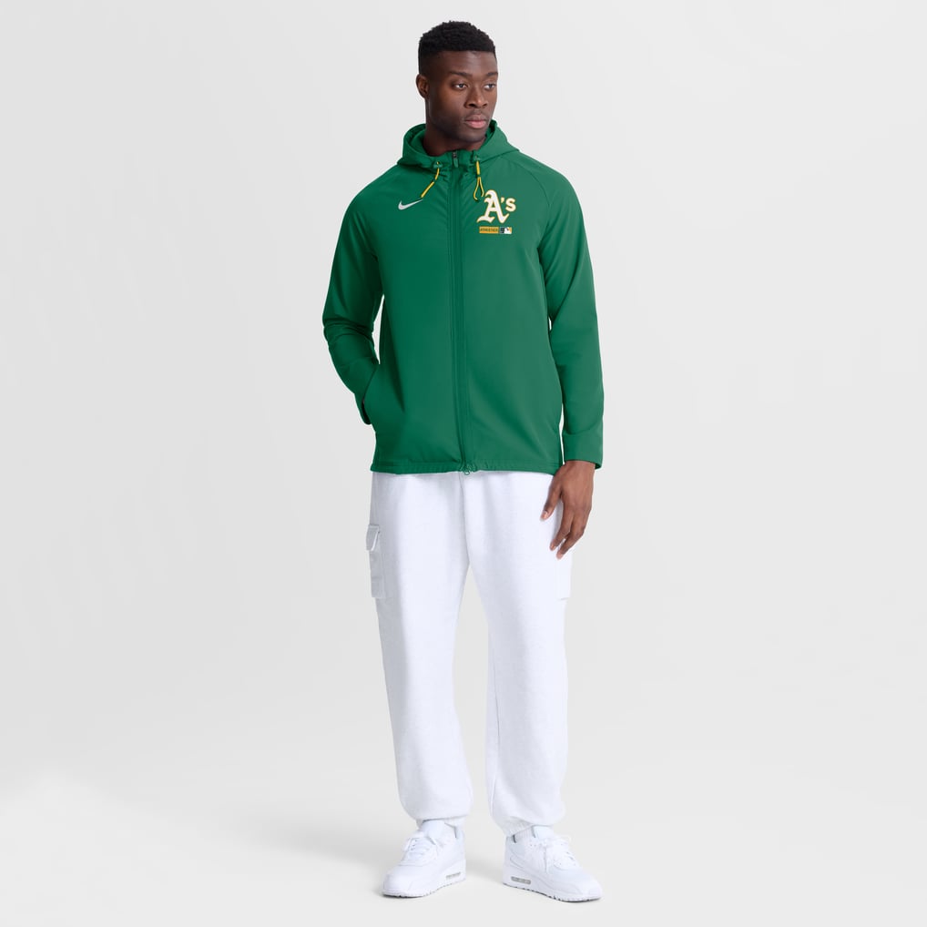 Athletics Nike Authentic Collection Raglan Therma-FIT Full-Zip Hooded Jacket - Kelly Green