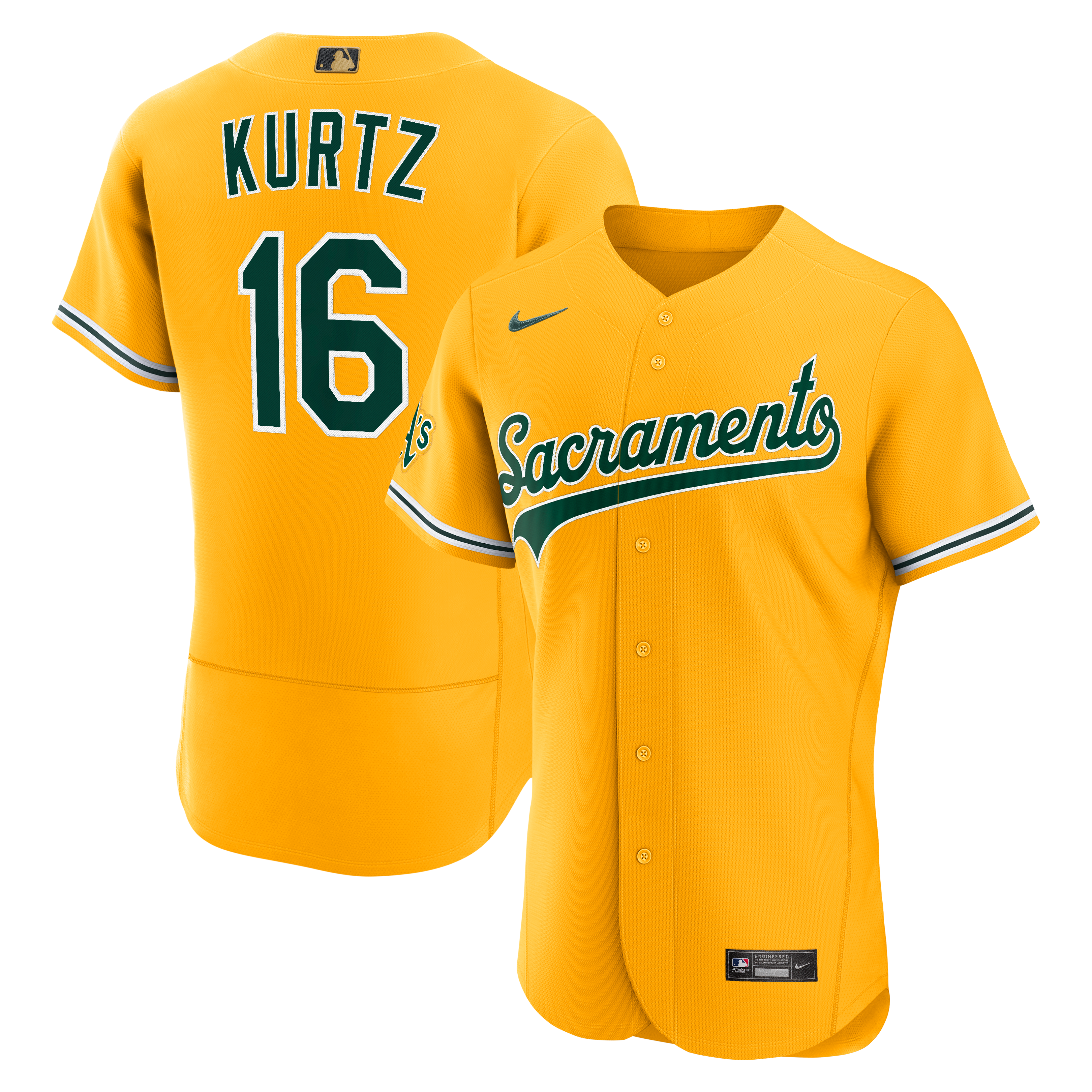 Maillot authentique Nike Nick Kurtz Athletics MLB Awards blanc pour homme