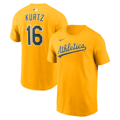 Nick Kurtz Athletics Nike Name & Number T-Shirt - Gold