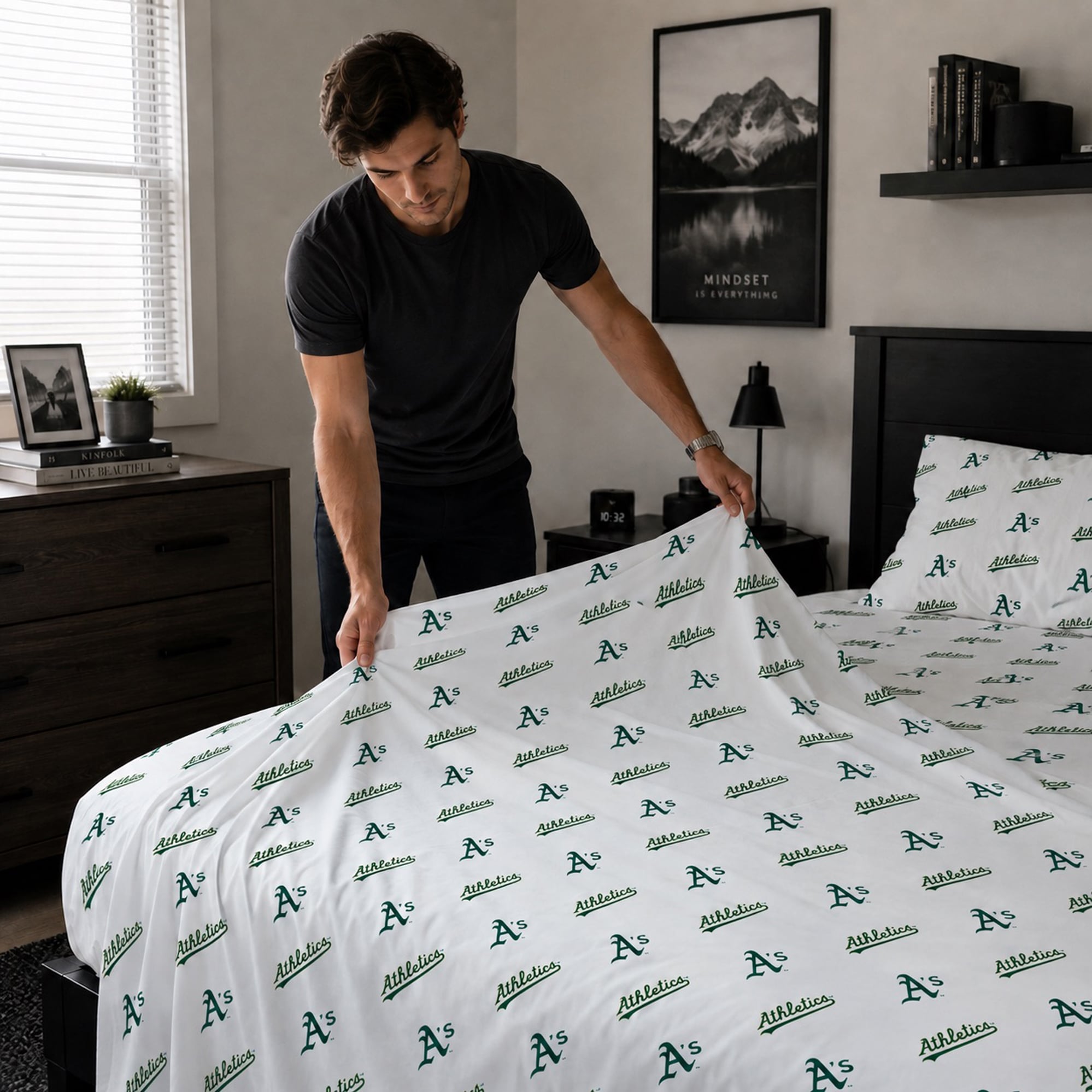 Ensemble de draps trois pièces Pegasus Athletics pour lit simple