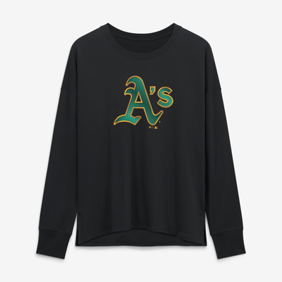 Athletics Women's Metallic Mascot Long Sleeve T-Shirt - Black