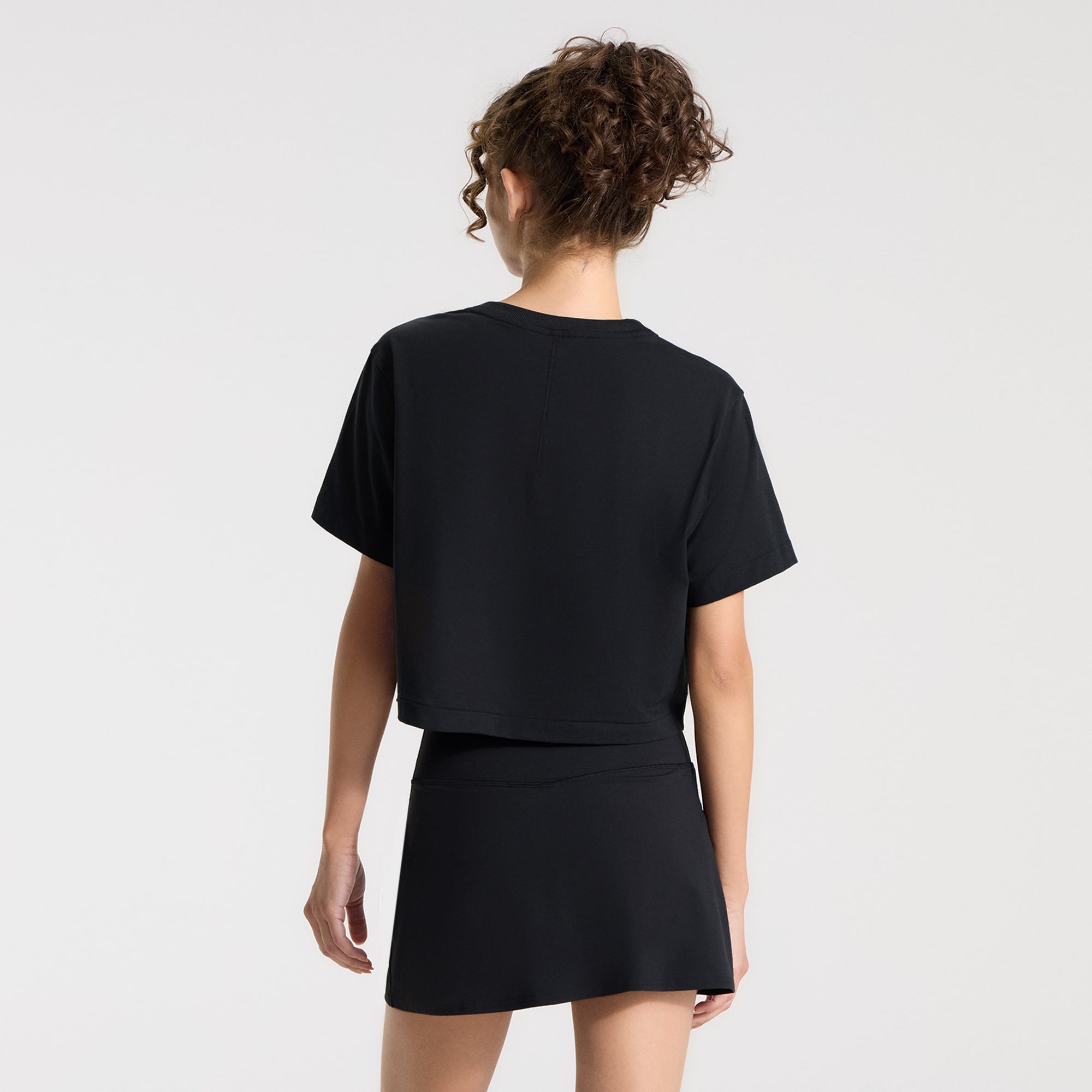 T-shirt court en coton biologique All Yours noir pour femme de lululemon Athletics
