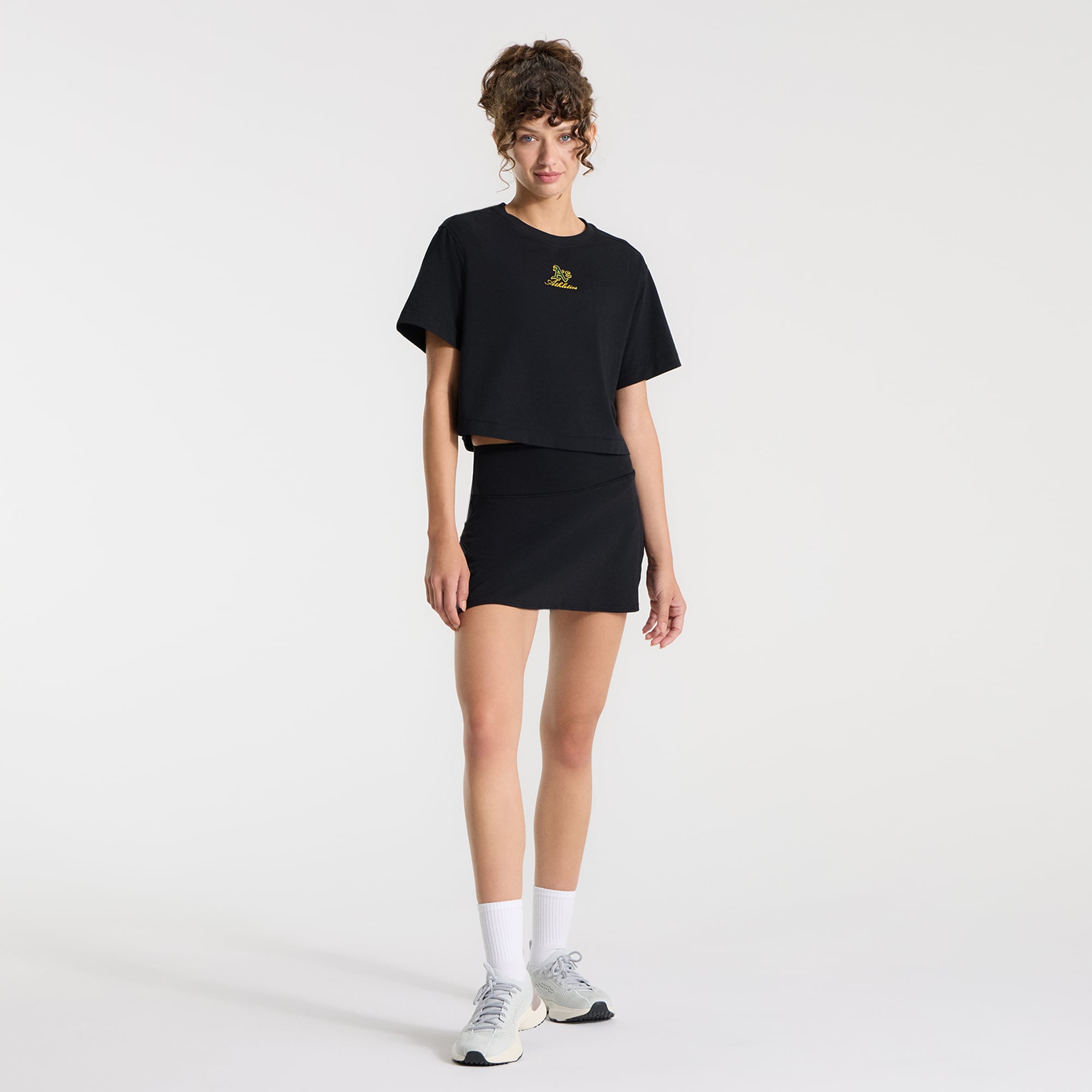 T-shirt court en coton biologique All Yours noir pour femme de lululemon Athletics