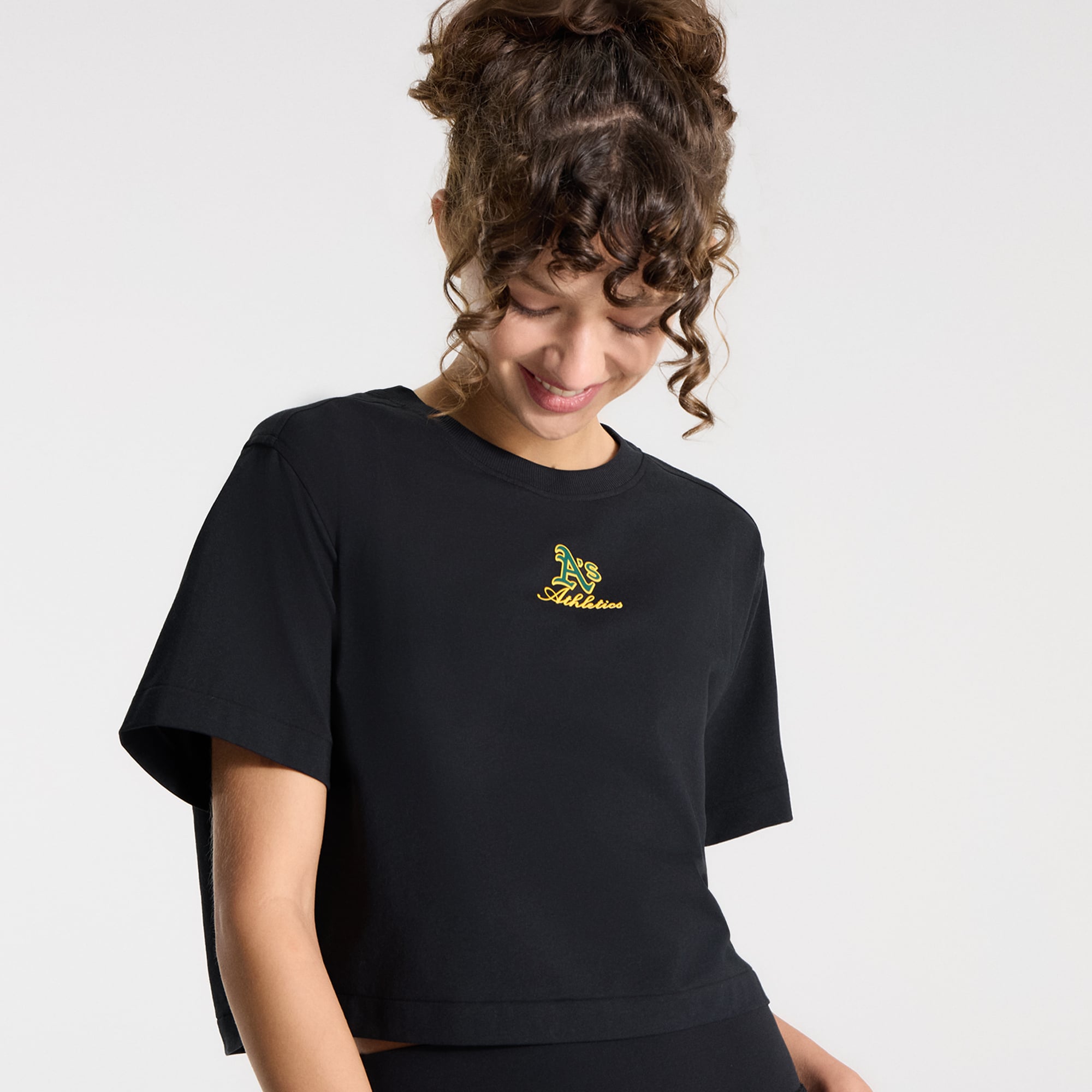 T-shirt court en coton biologique All Yours noir pour femme de lululemon Athletics