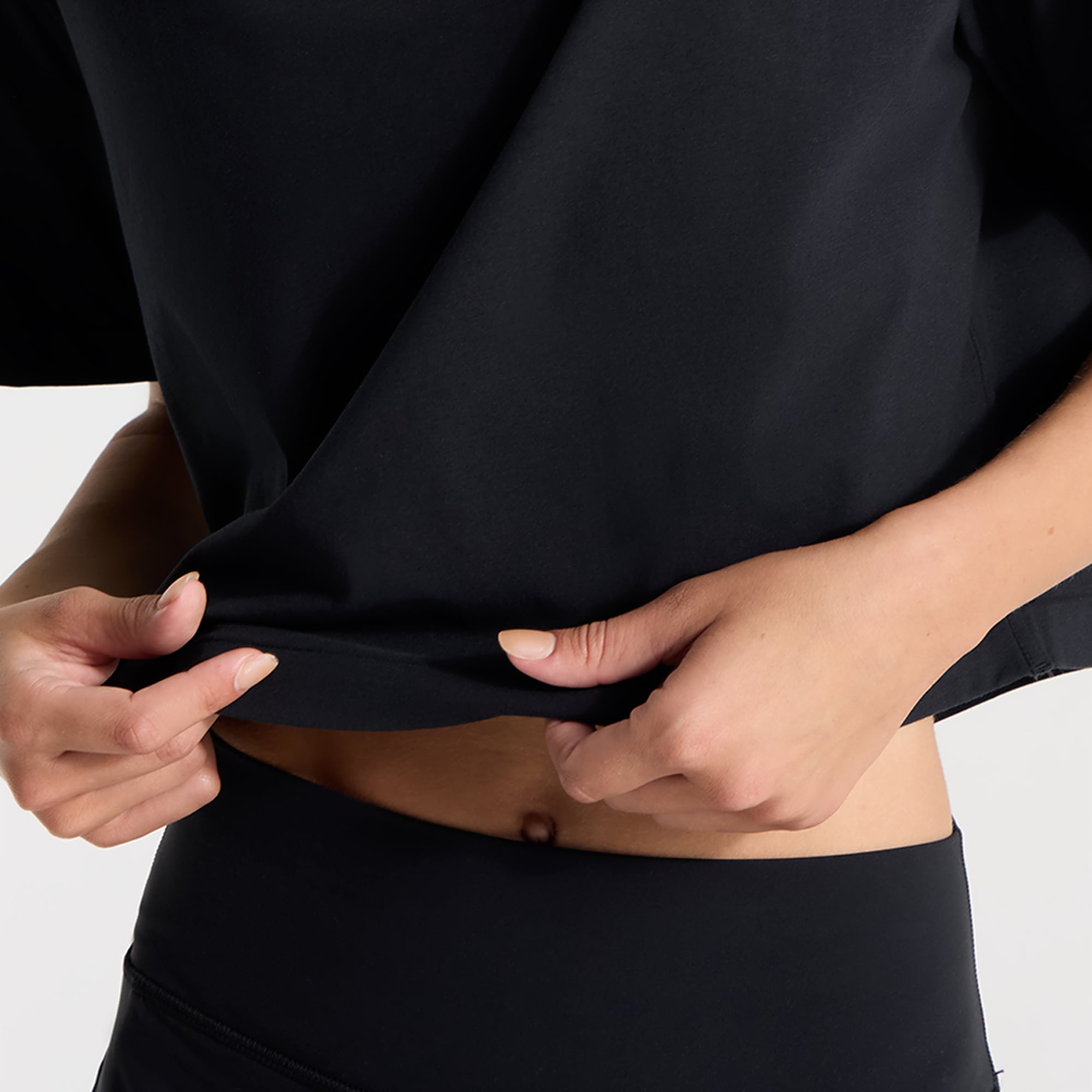 T-shirt court en coton biologique All Yours noir pour femme de lululemon Athletics