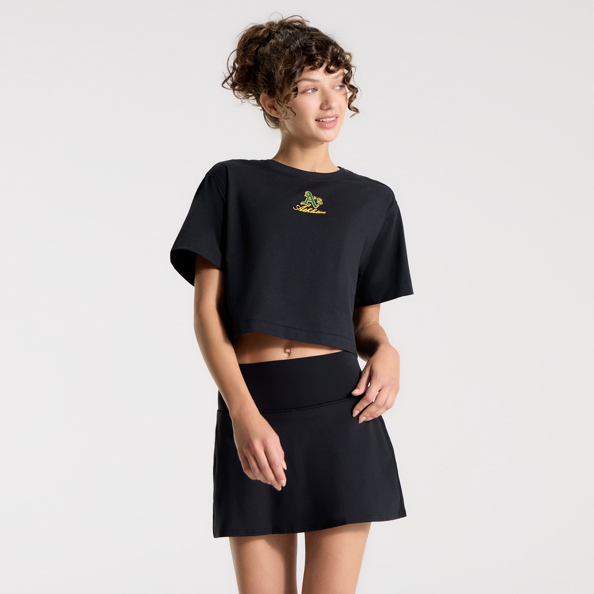 T-shirt court en coton biologique All Yours noir pour femme de lululemon Athletics