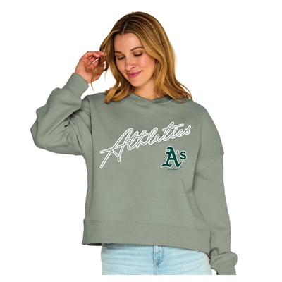  Athletics Soft as a Grape Women's Snuggly Sweatshirt - Green