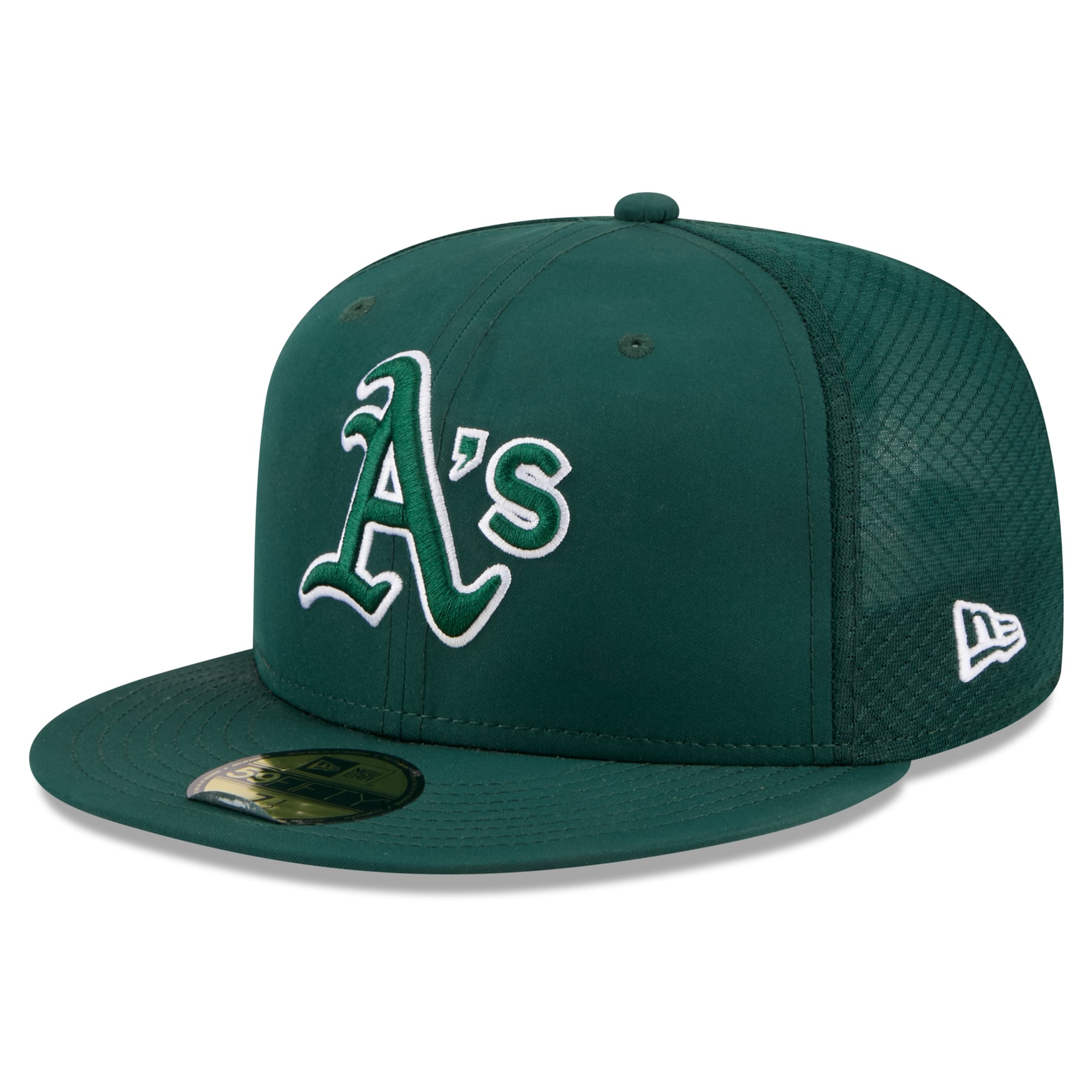 Youth New Era Green Athletics Batting Practice 59FIFTY Fitted Hat