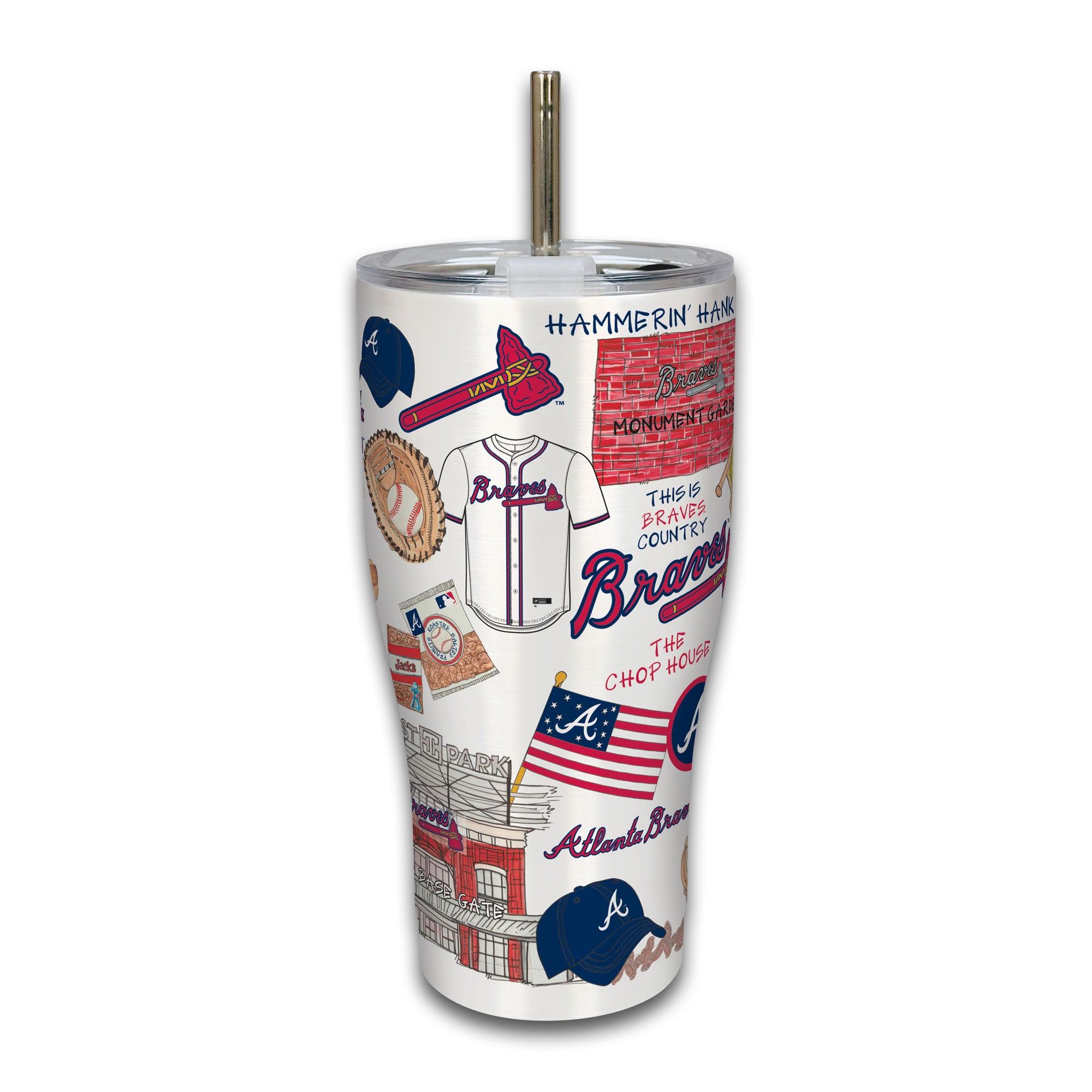 Atlanta Braves 30oz Stainless Steel Icon Tumbler