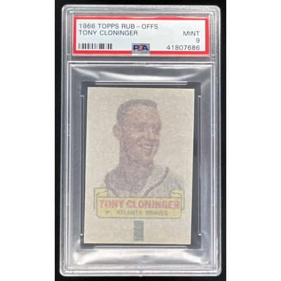 1966 Topps Rub Offs #NNO Tony Cloninger PSA 9