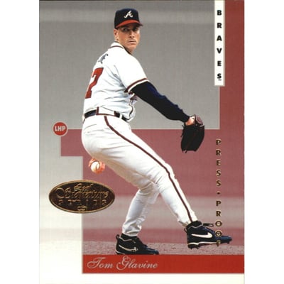 1996 Leaf Signature Gold Press Proofs #134 Tom Glavine