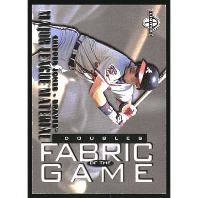 1997 Donruss Limited Fabric of the Game #6 Chipper Jones ML