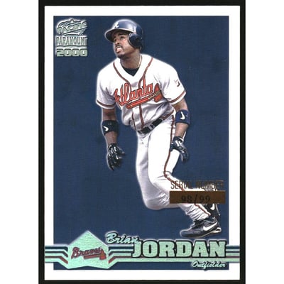 2000 Paramount Holographic Green #22 Brian Jordan