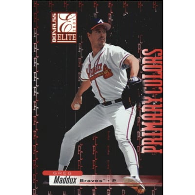 2001 Donruss Elite Primary Colors Red #PC8 Greg Maddux
